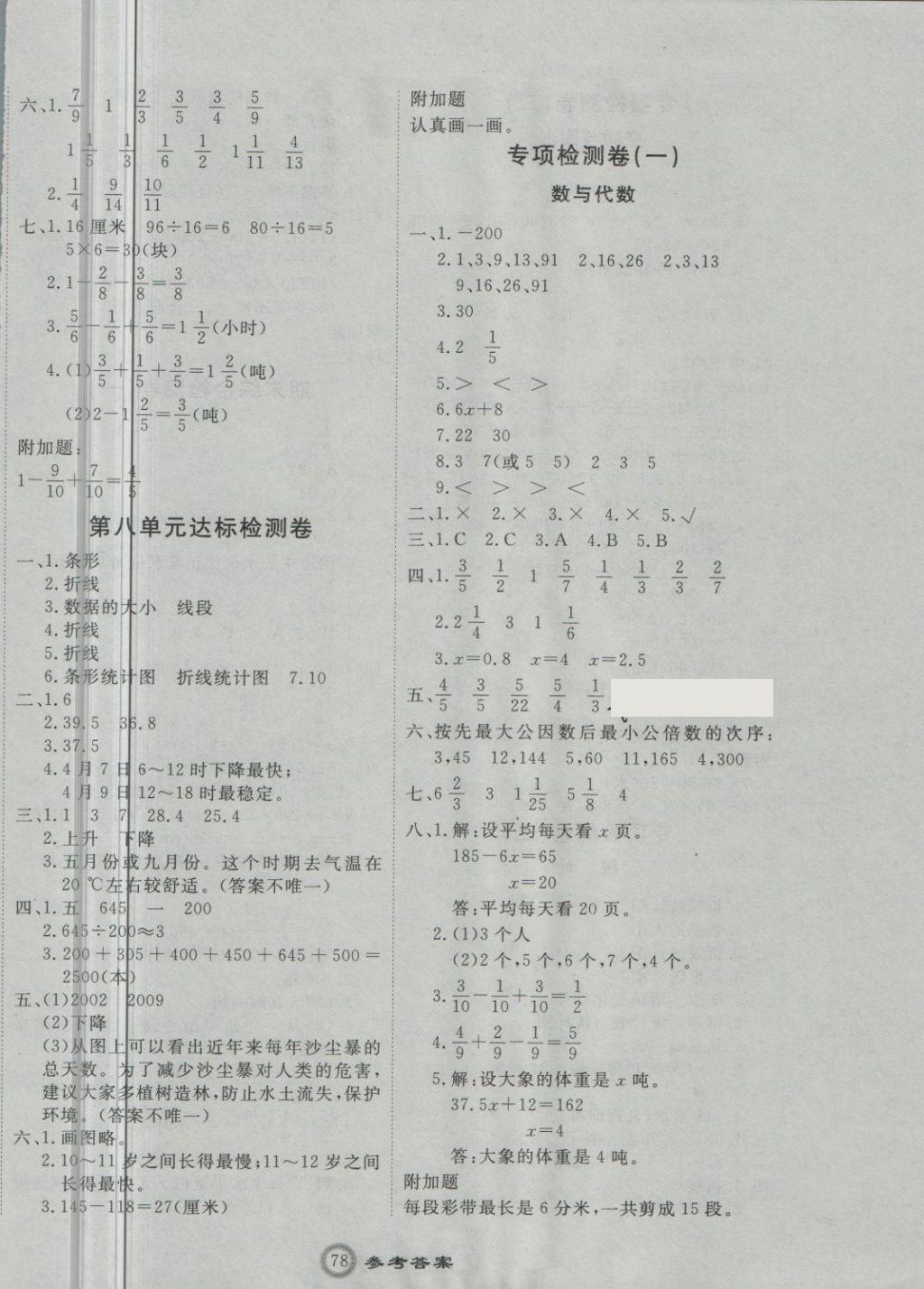 2018年優(yōu)加密卷四年級(jí)數(shù)學(xué)下冊(cè)Q版 第6頁