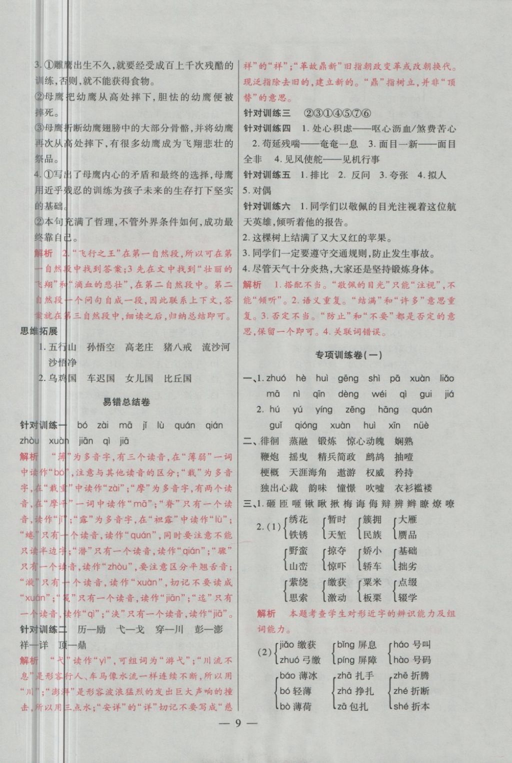 2018年大語(yǔ)考卷六年級(jí)語(yǔ)文下冊(cè)人教版 第9頁(yè)