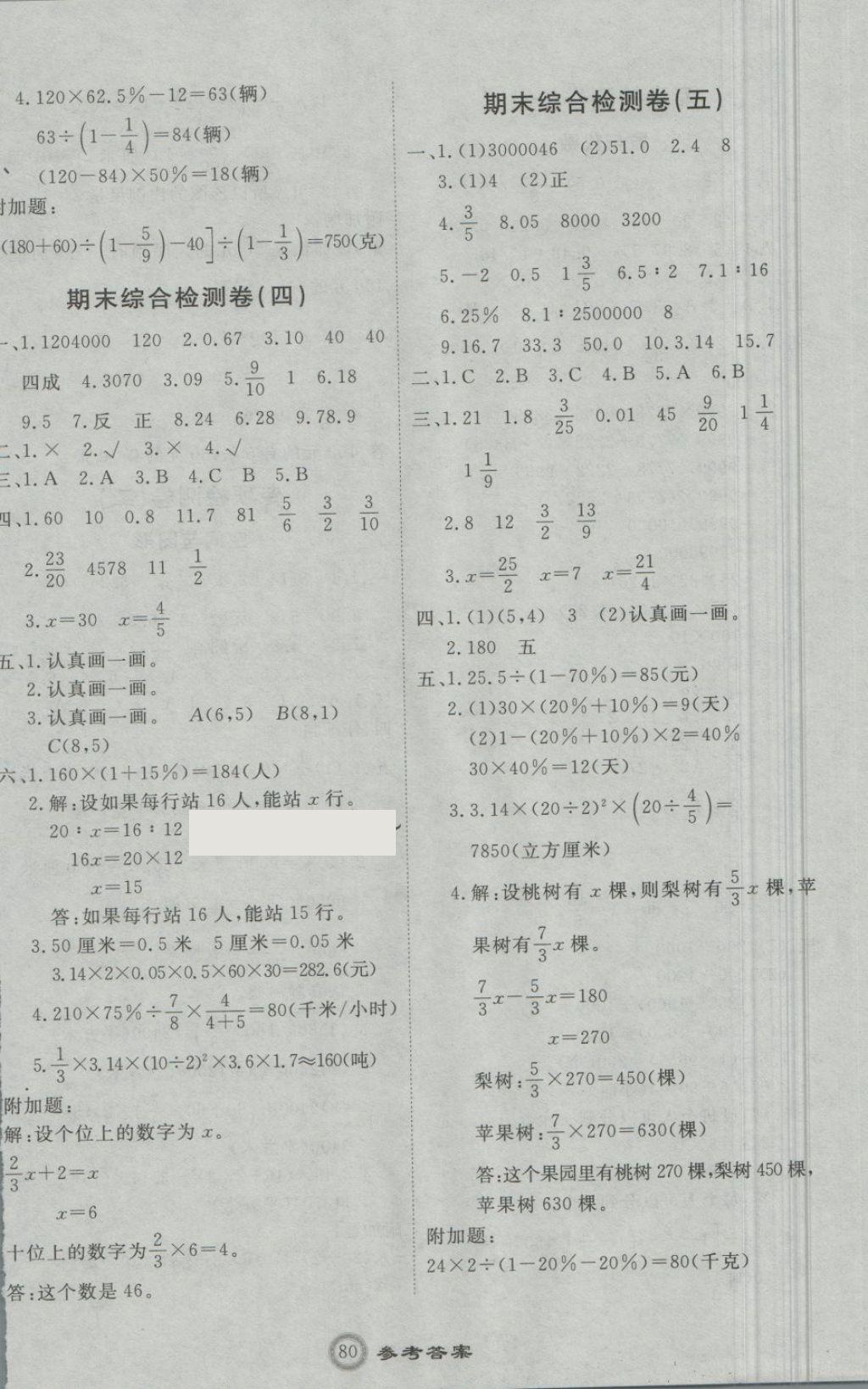 2018年优加密卷六年级数学下册P版 第8页