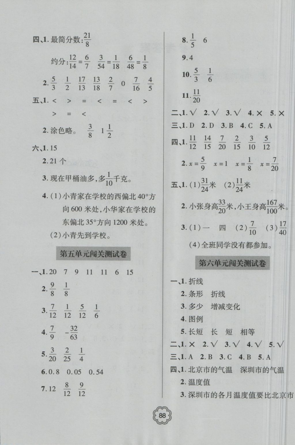 2018年金博士期末闖關(guān)密卷100分五年級數(shù)學下冊 第4頁