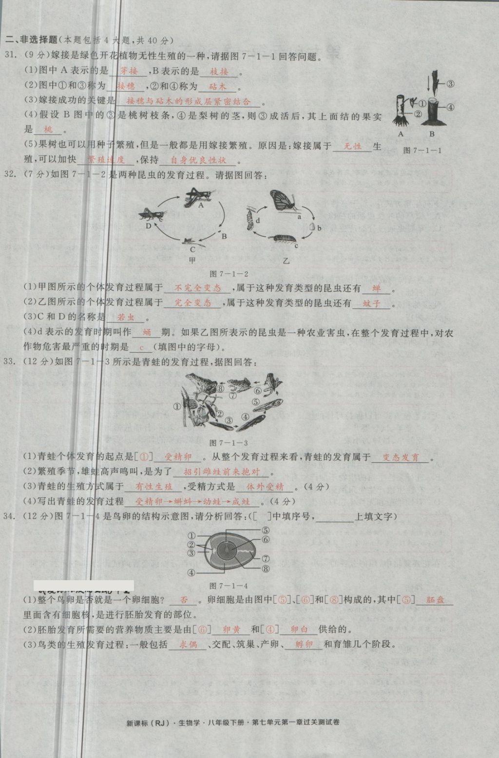 2018年全品小復習八年級生物學下冊人教版 第4頁