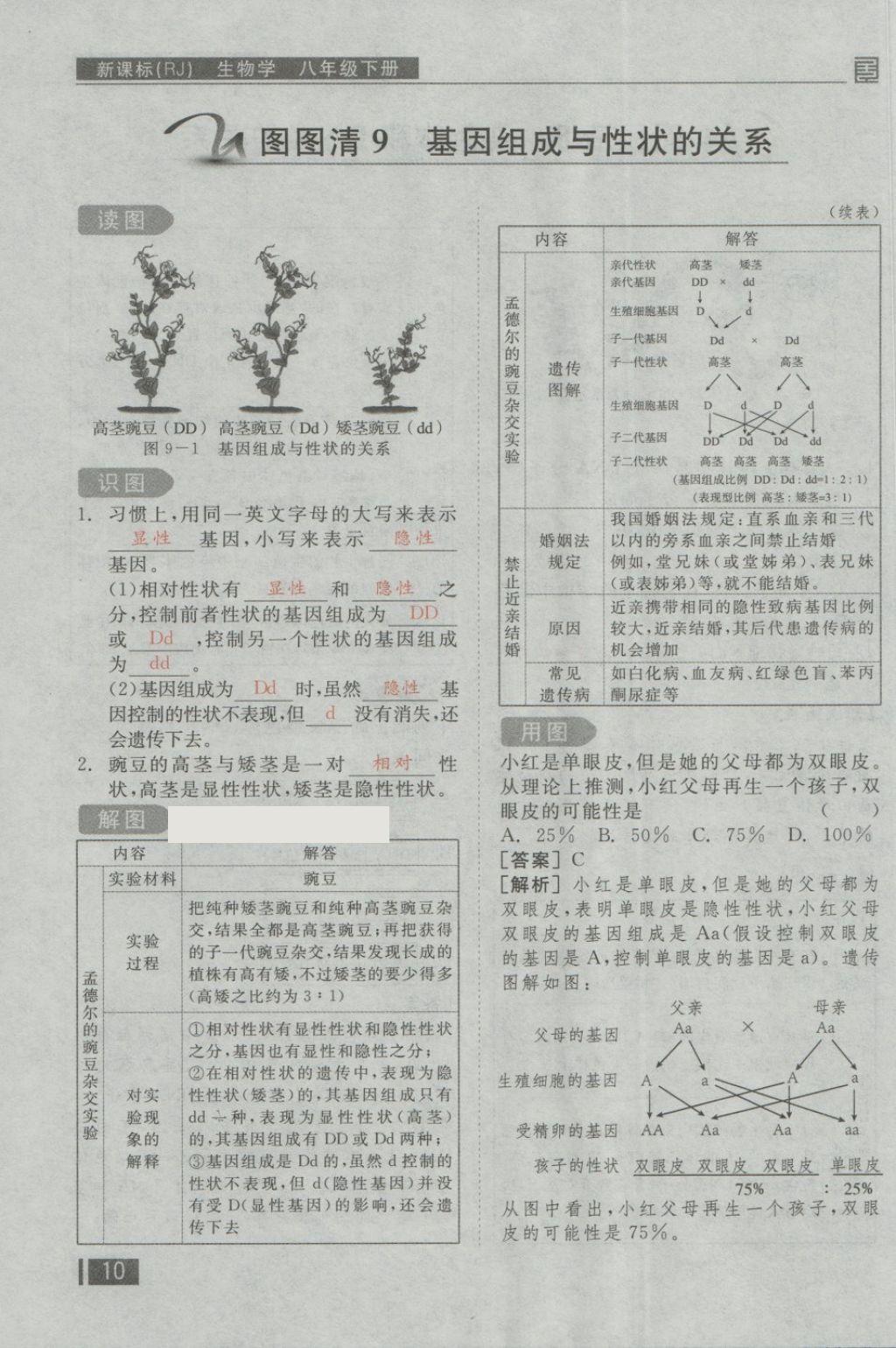 2018年全品小復(fù)習(xí)八年級生物學(xué)下冊人教版 第74頁