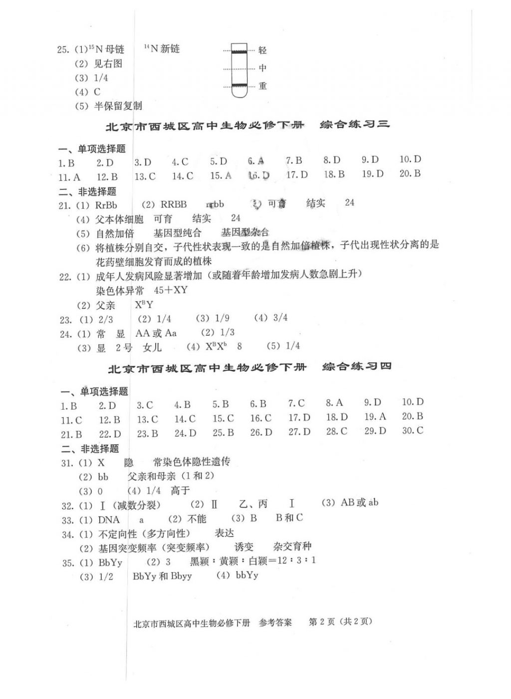 2018年學(xué)習(xí)探究診斷生物必修下冊(cè) 第2頁(yè)