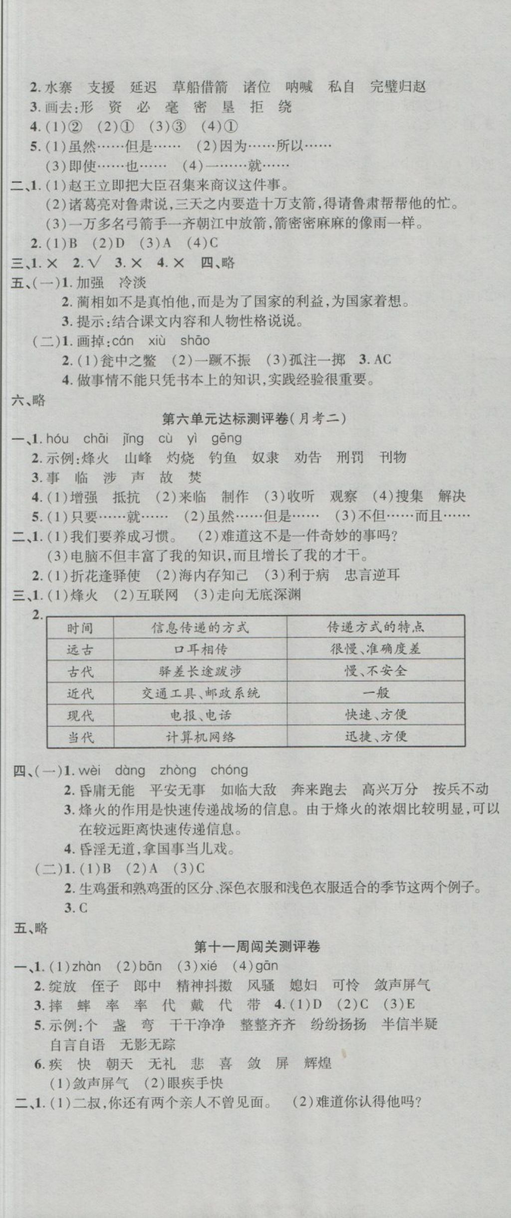 2018年名師練考卷五年級語文下冊人教版 第8頁