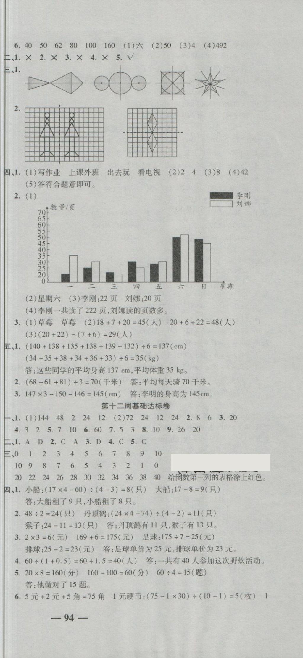 2018年名師練考卷四年級數(shù)學(xué)下冊人教版 第9頁