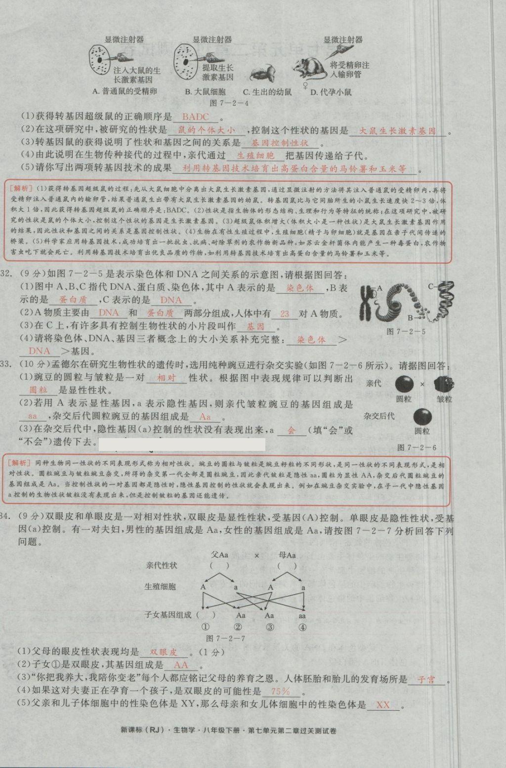 2018年全品小復(fù)習(xí)八年級生物學(xué)下冊人教版 第8頁