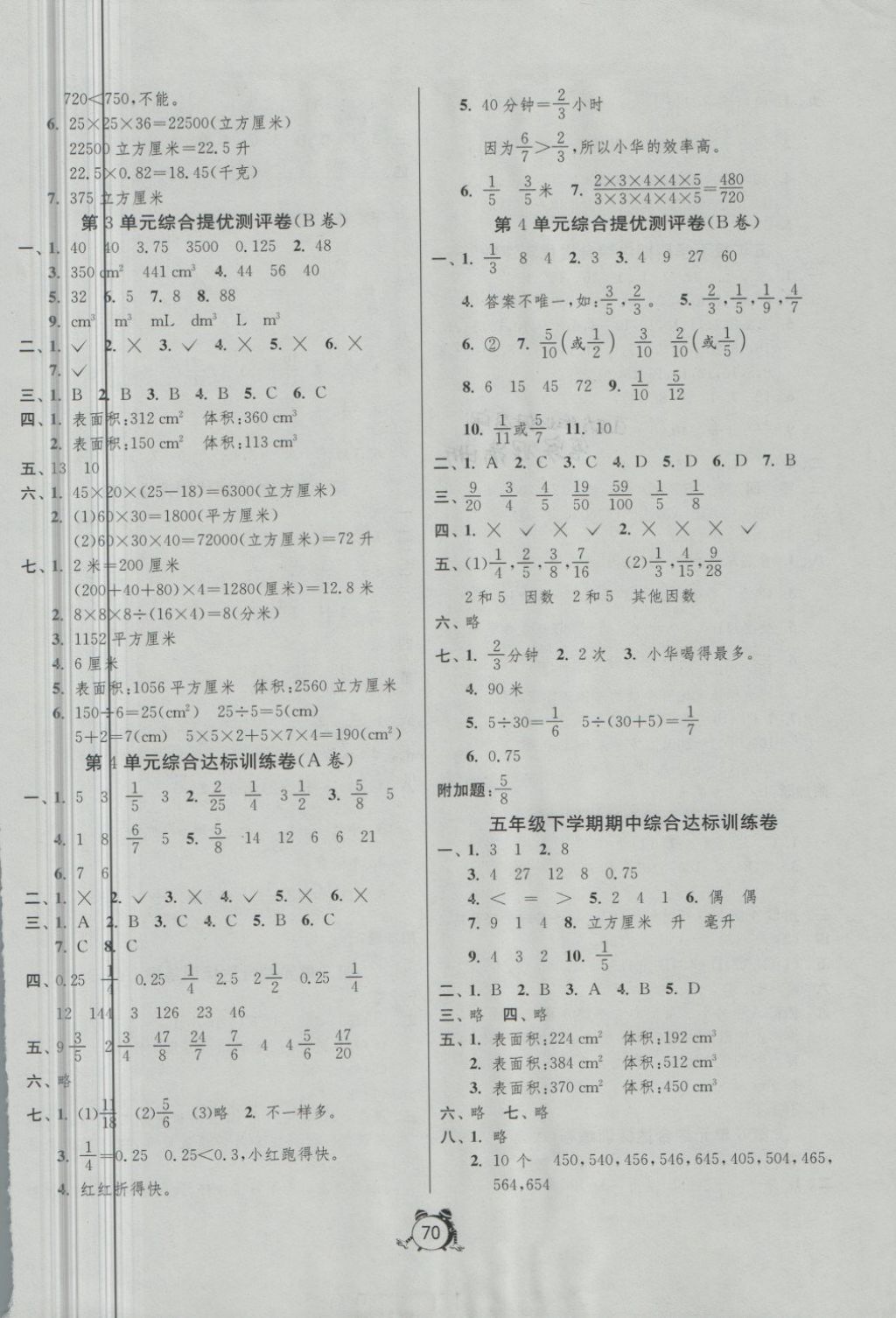 2018年名牌牛皮卷提優(yōu)名卷五年級(jí)數(shù)學(xué)下冊(cè)人教版 第2頁(yè)