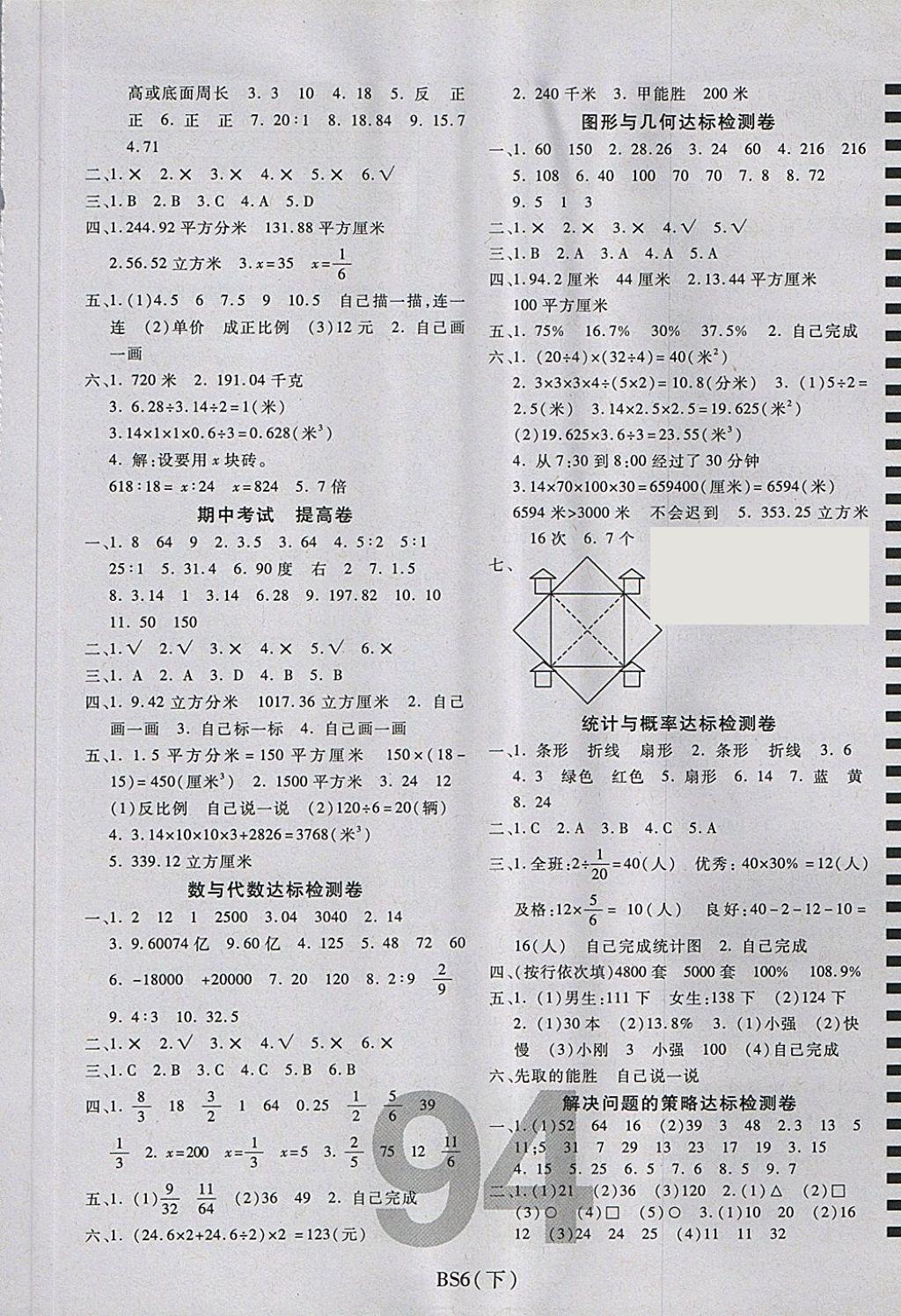 2018年期末100分沖刺卷六年級(jí)數(shù)學(xué)下冊(cè)北師大版 第2頁