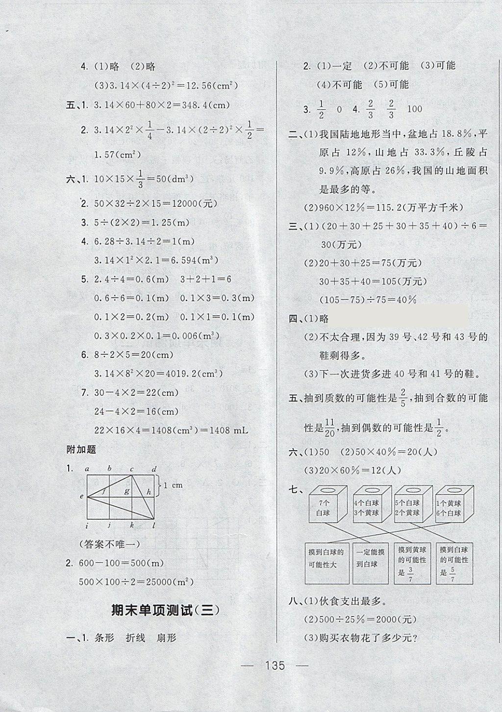 2018年悅?cè)缓脤W(xué)生周周測(cè)六年級(jí)數(shù)學(xué)下冊(cè)北師大版 第15頁(yè)