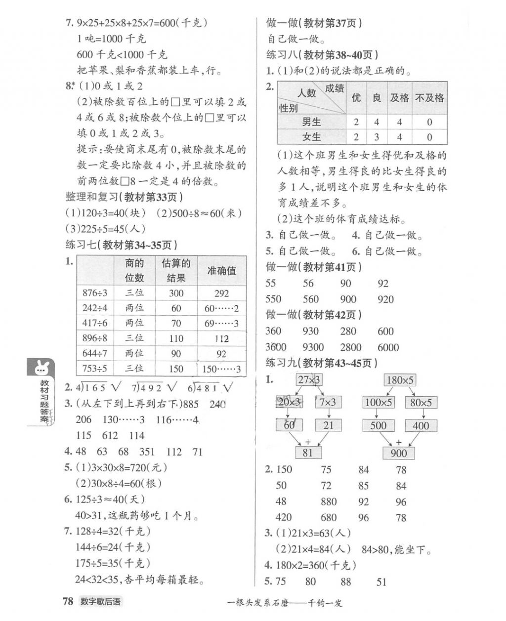 2018年P(guān)ASS教材搭檔三年級數(shù)學(xué)下冊人教版 第4頁