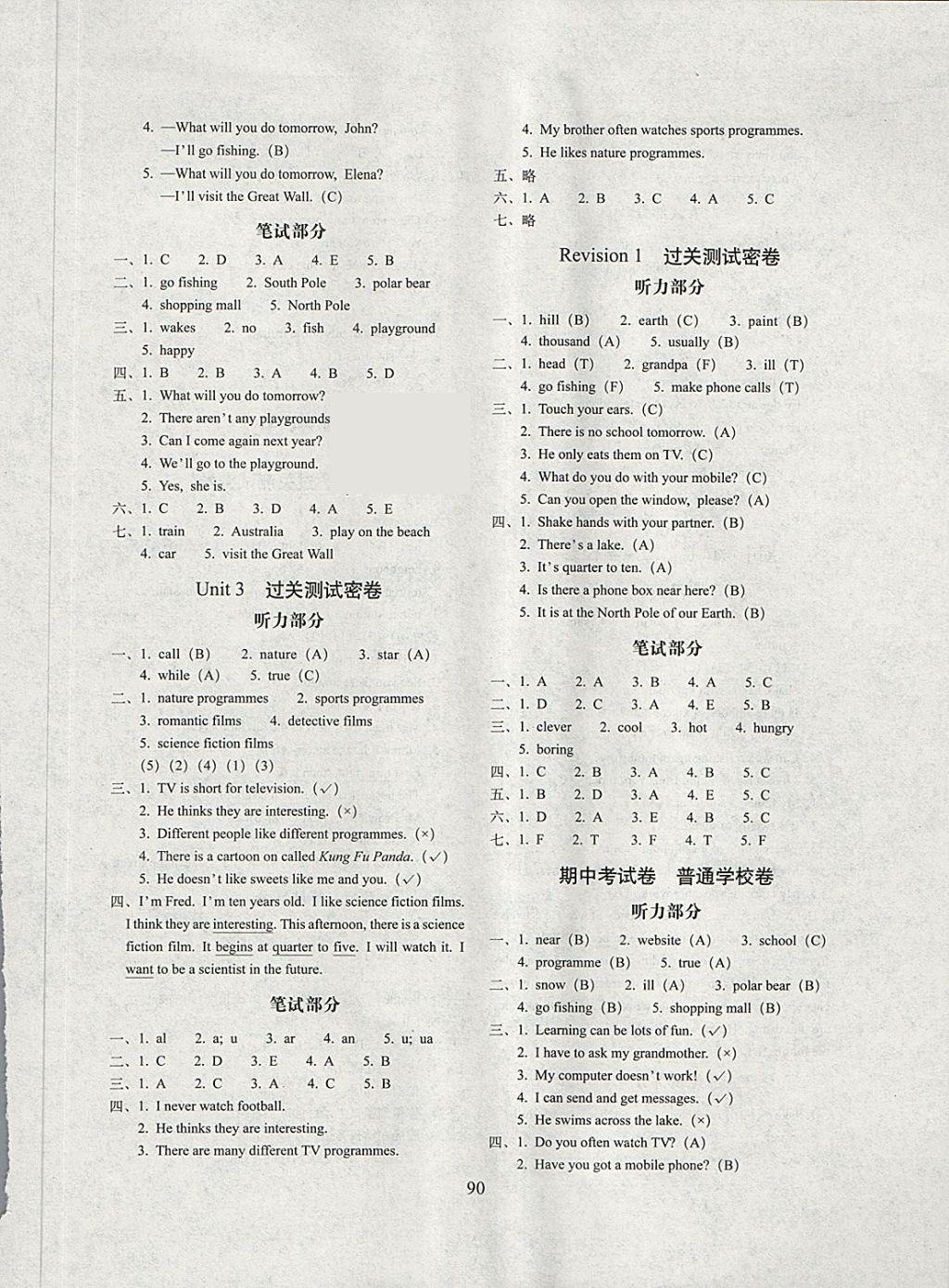 2018年期末沖刺100分完全試卷五年級英語下冊外研版武漢專用 第2頁