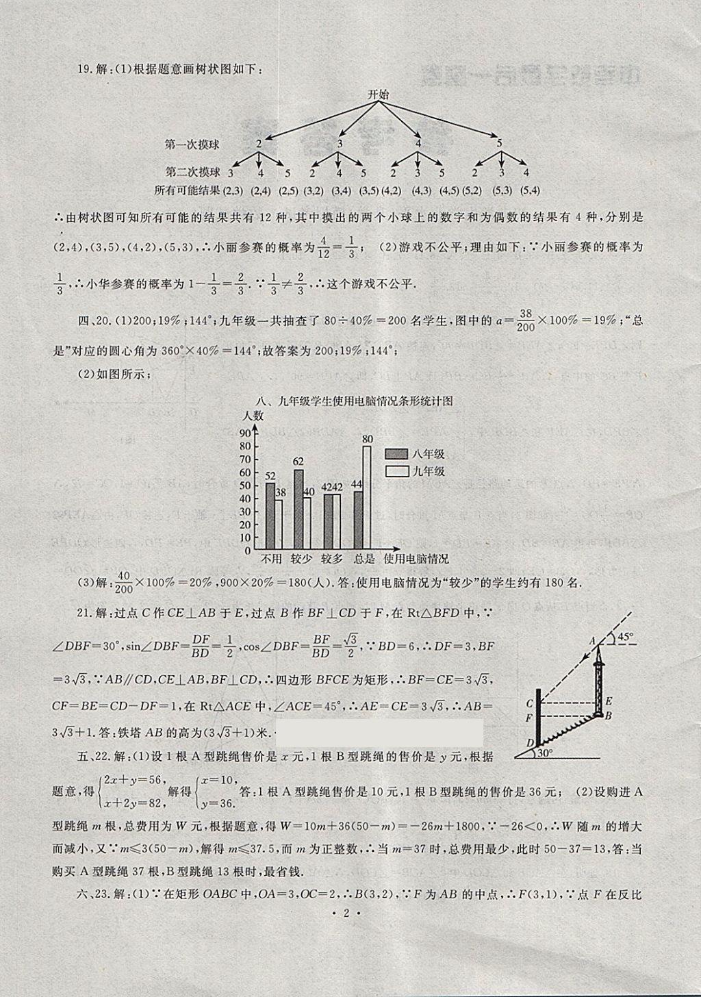 2018年中考最后一套卷數(shù)學 第2頁