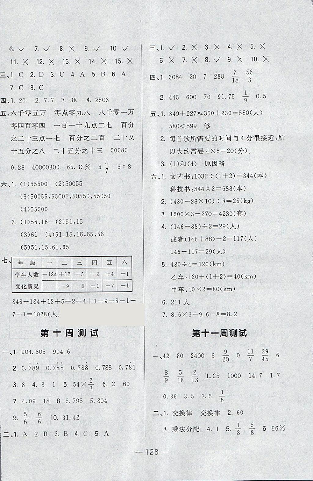 2018年悅?cè)缓脤W(xué)生周周測六年級數(shù)學(xué)下冊北師大版 第8頁