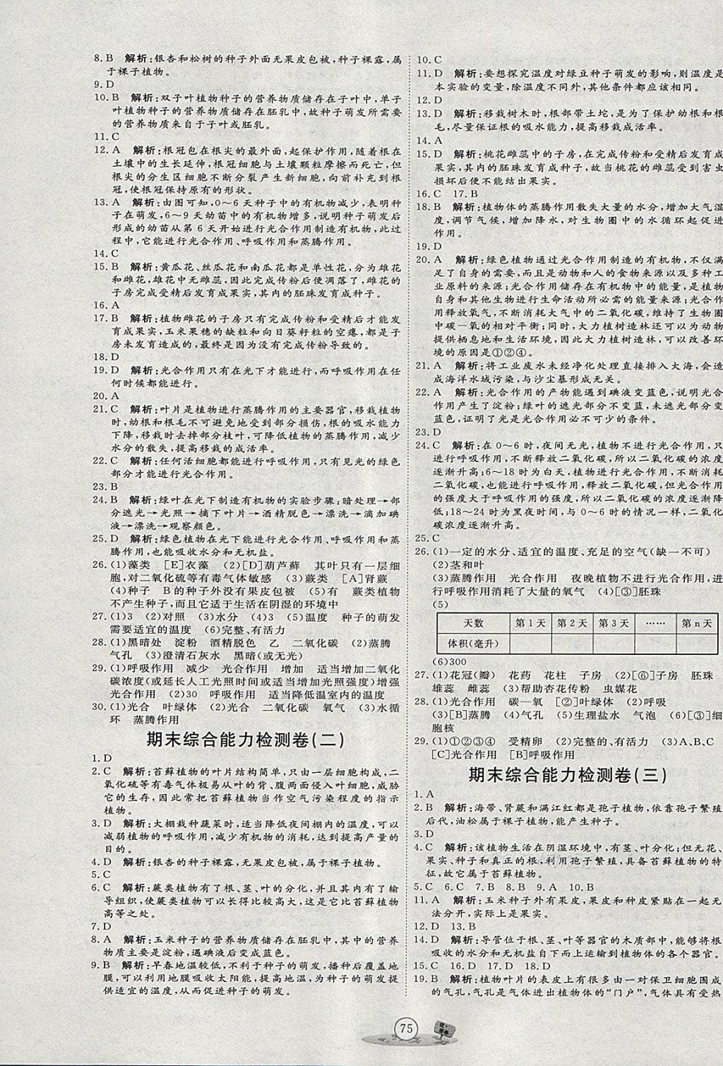 2018年优加密卷六年级生物下册U版 第7页