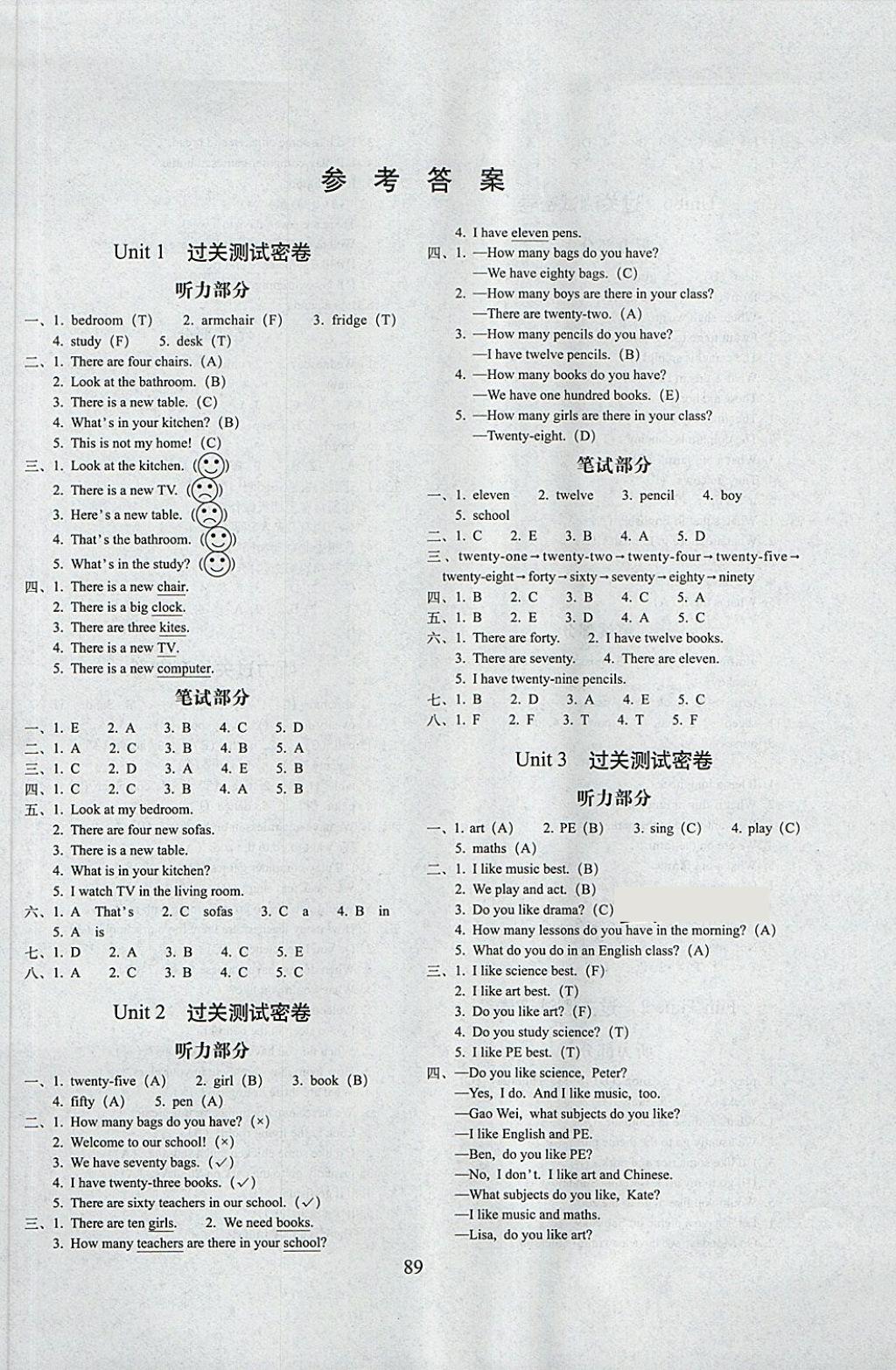 2018年期末冲刺100分完全试卷四年级英语下册人教精通版 第1页