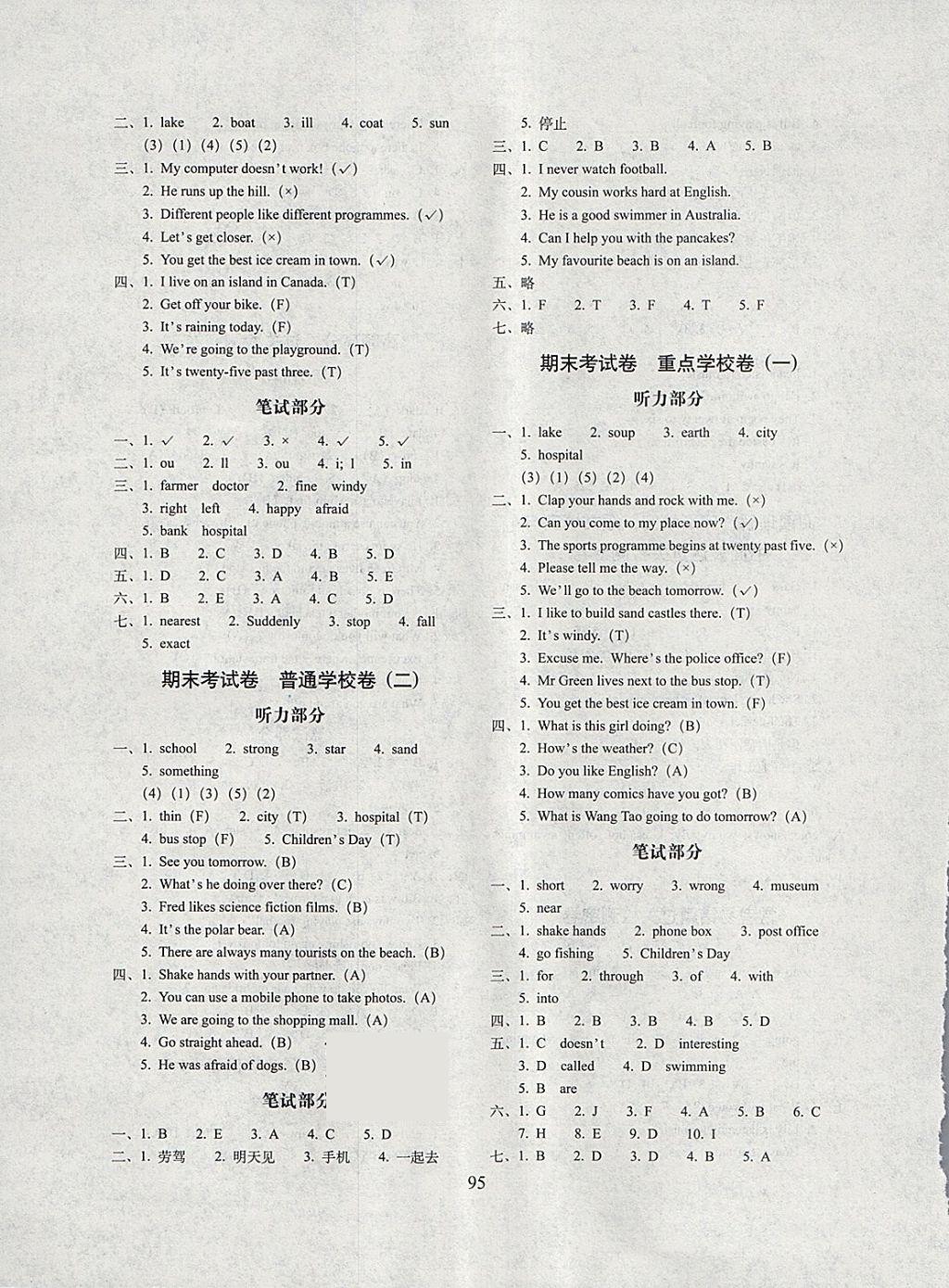 2018年期末沖刺100分完全試卷五年級(jí)英語(yǔ)下冊(cè)外研版武漢專用 第7頁(yè)