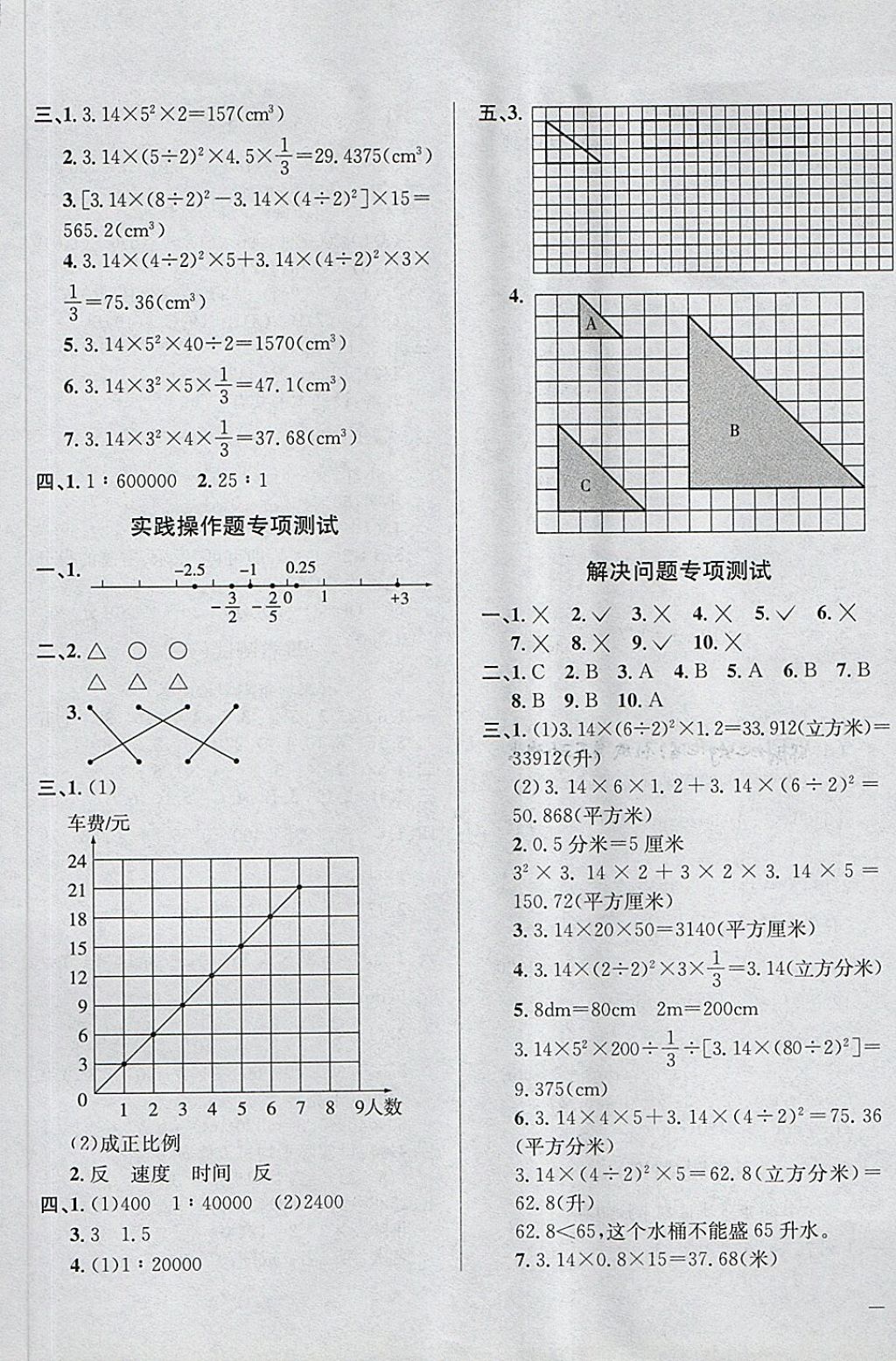 2018年小學(xué)教材全測(cè)六年級(jí)數(shù)學(xué)下冊(cè)人教版 第5頁(yè)