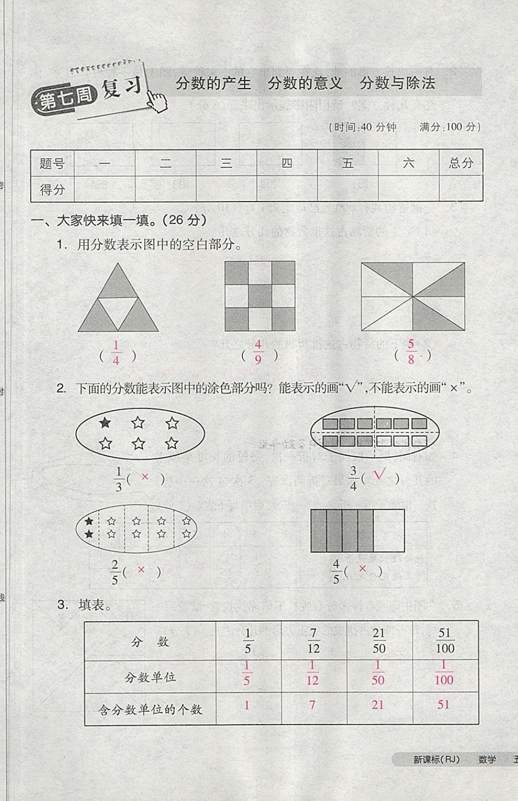 2018年全品小復(fù)習(xí)五年級(jí)數(shù)學(xué)下冊人教版 第33頁