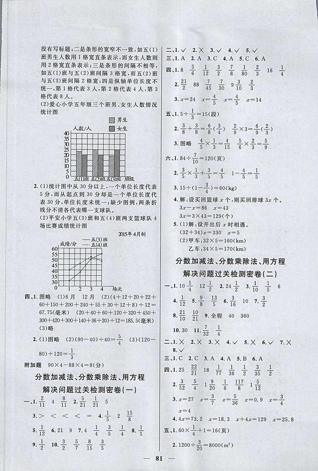 2018年一线名师全优好卷五年级数学下册北师大版 第5页