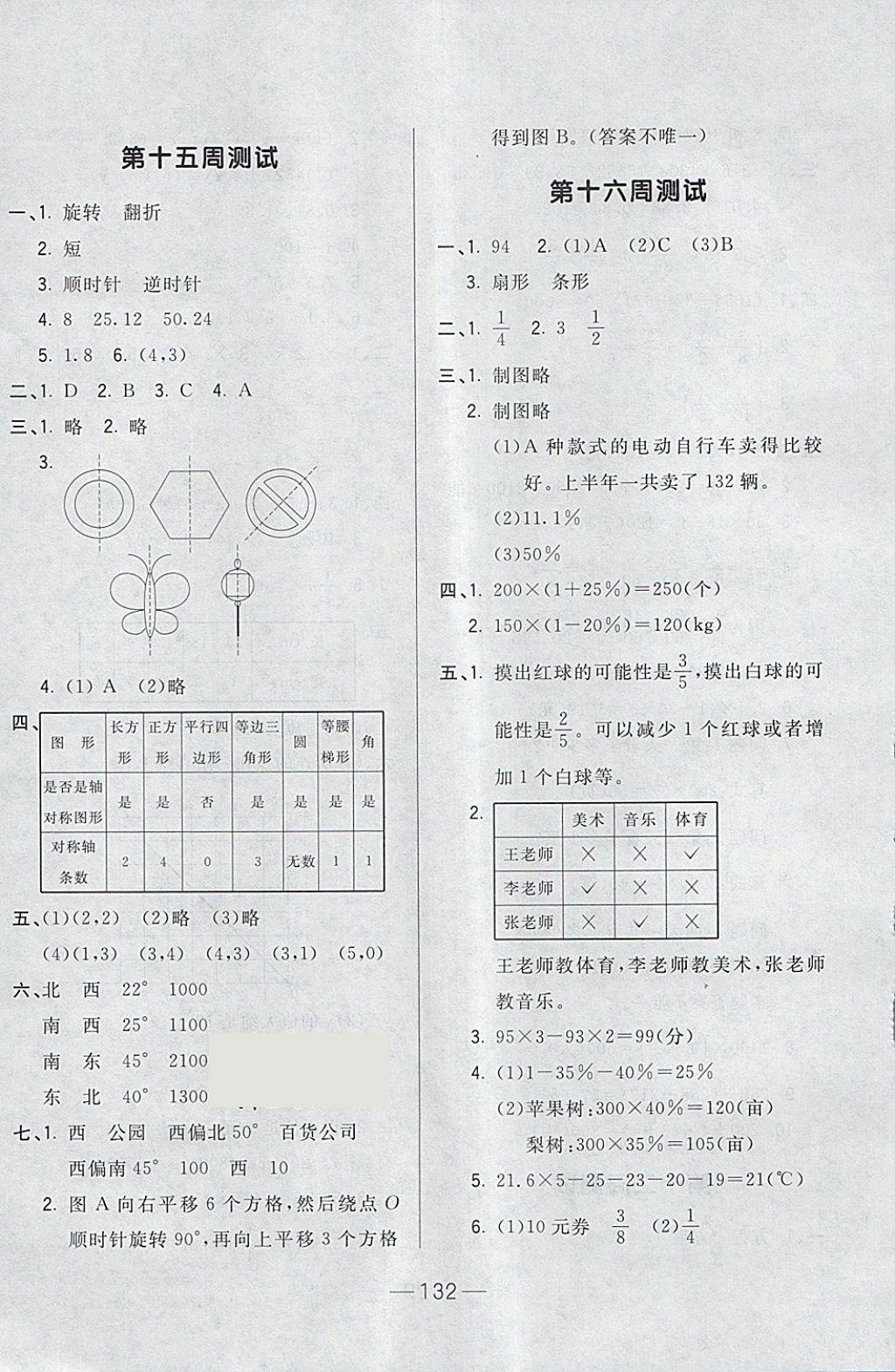 2018年悅?cè)缓脤W(xué)生周周測(cè)六年級(jí)數(shù)學(xué)下冊(cè)北師大版 第12頁(yè)