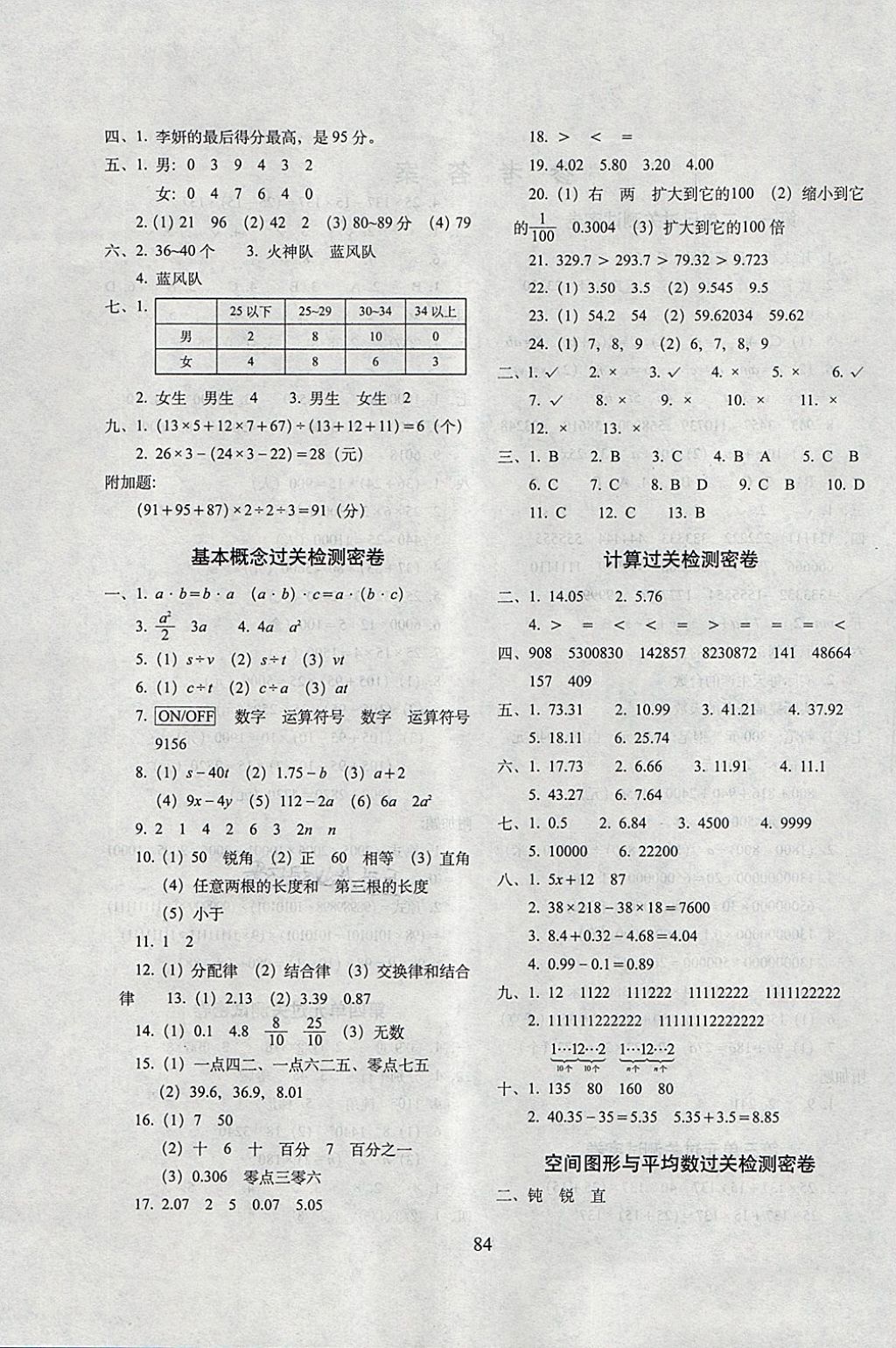 2018年期末冲刺100分完全试卷四年级数学下册青岛版 第4页