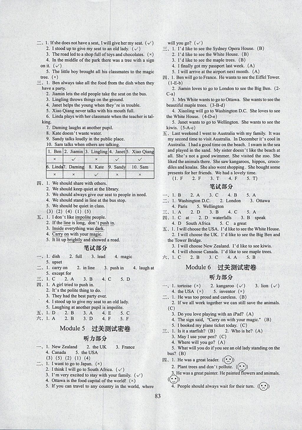 2018年期末沖刺100分完全試卷六年級英語下冊廣州版 第3頁