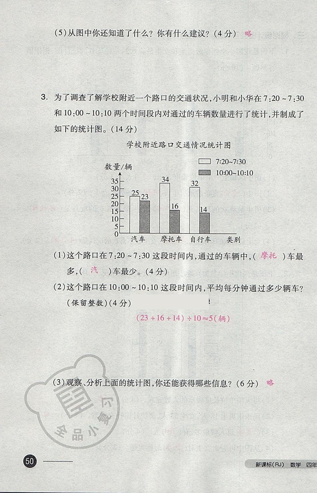 2018年全品小复习四年级数学下册人教版 第99页