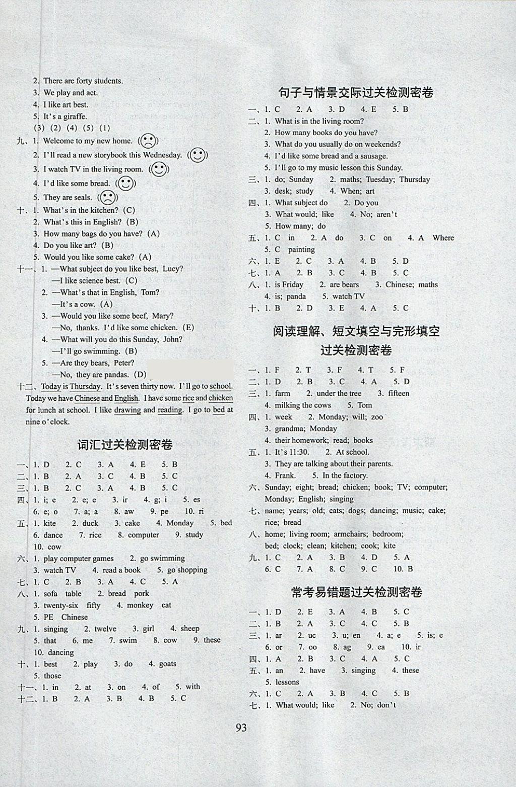 2018年期末沖刺100分完全試卷四年級(jí)英語(yǔ)下冊(cè)人教精通版 第5頁(yè)