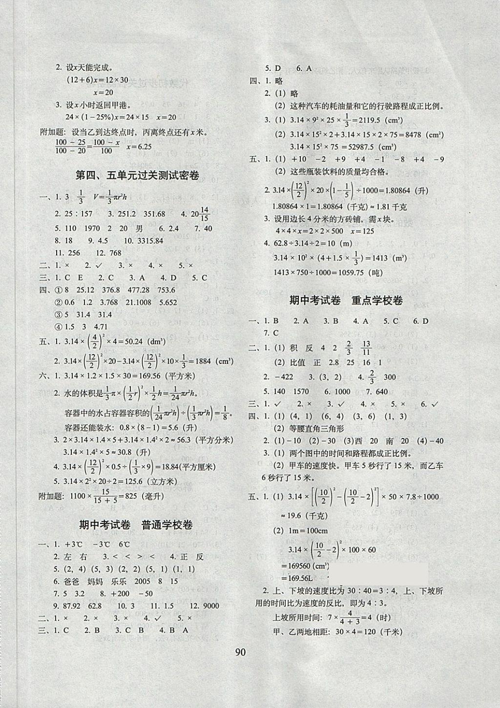 2018年期末冲刺100分完全试卷六年级数学下册冀教版 第2页