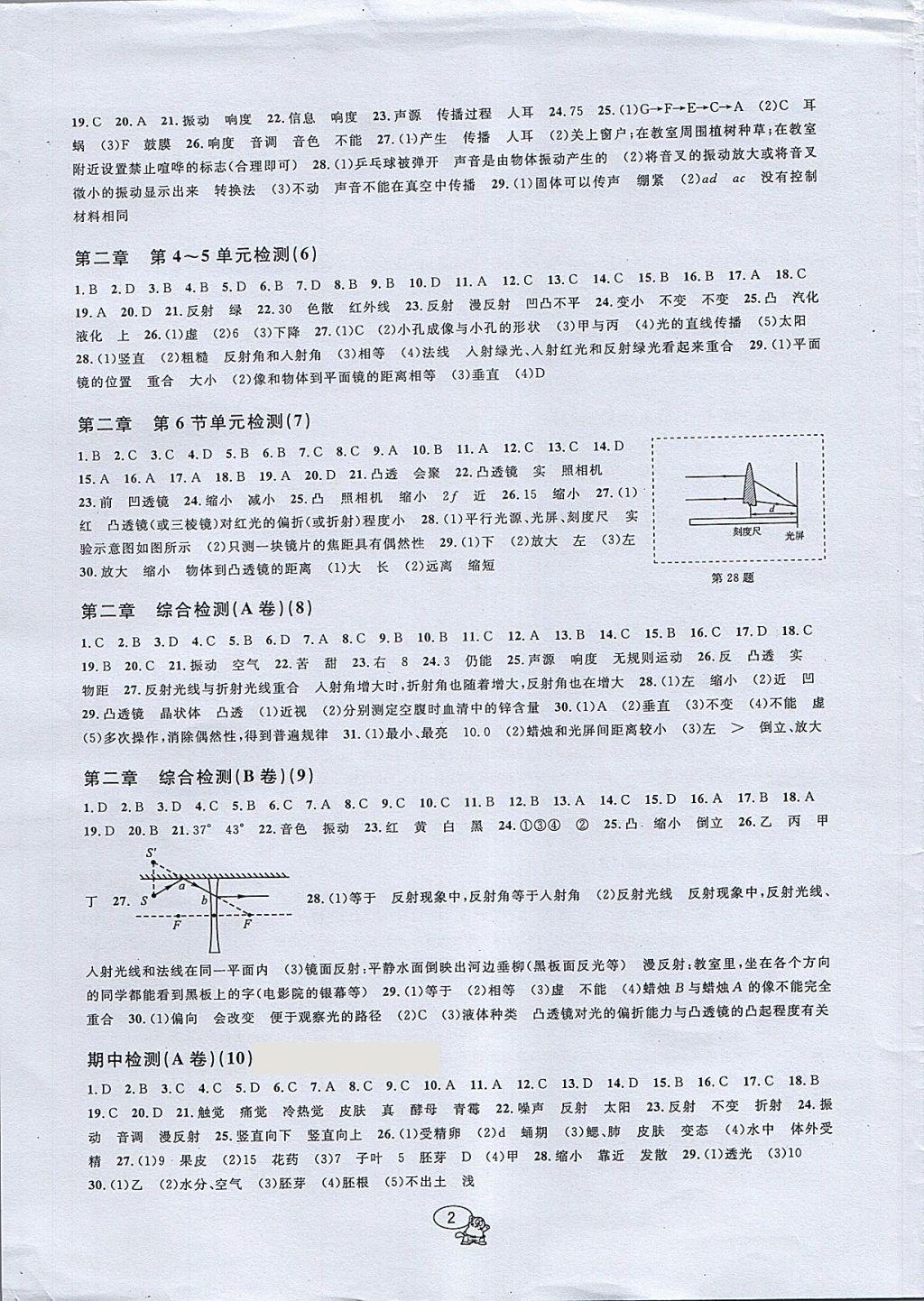 2018年挑戰(zhàn)100單元檢測試卷七年級科學下冊 第2頁