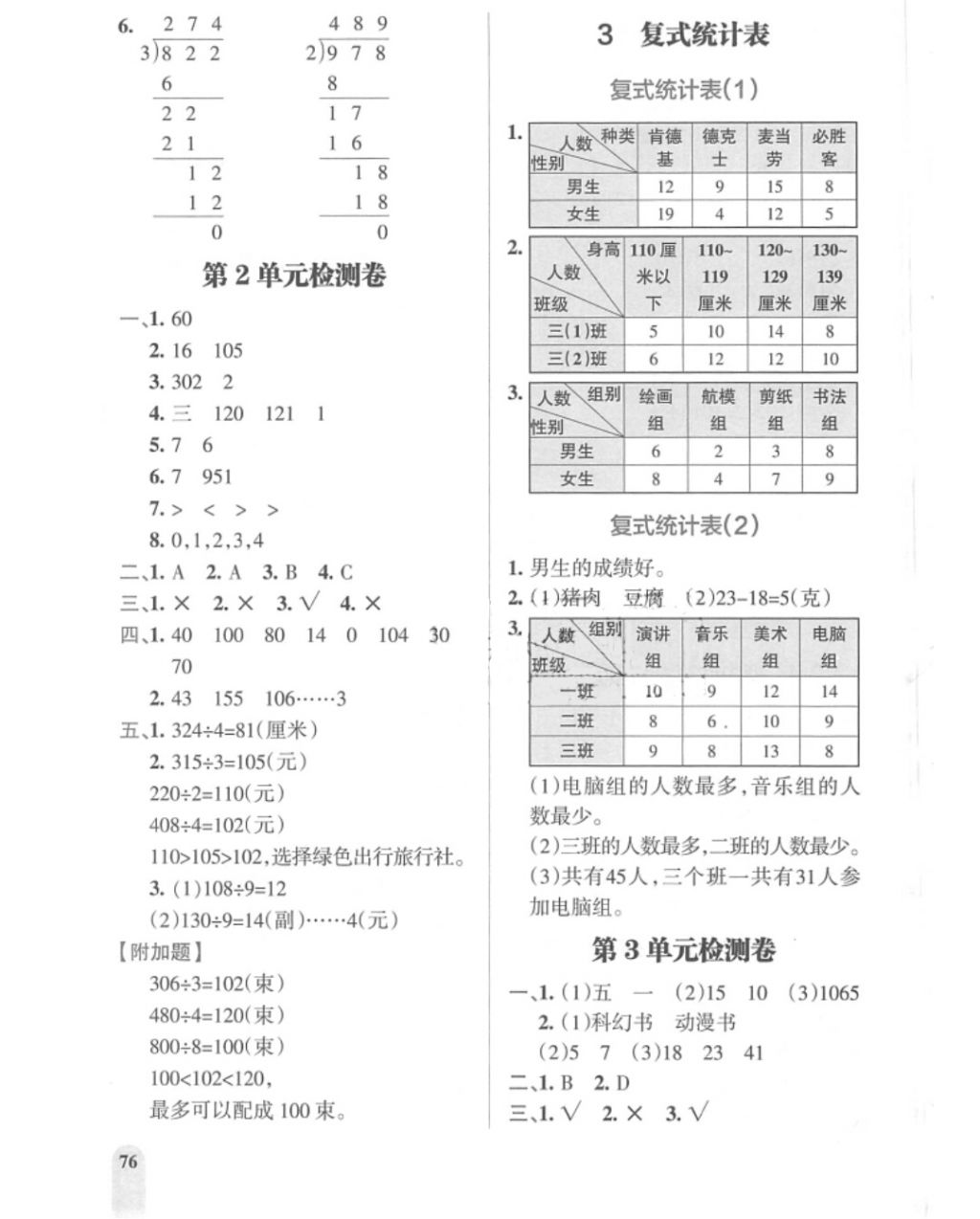 2018年P(guān)ASS教材搭檔三年級數(shù)學(xué)下冊人教版 第14頁