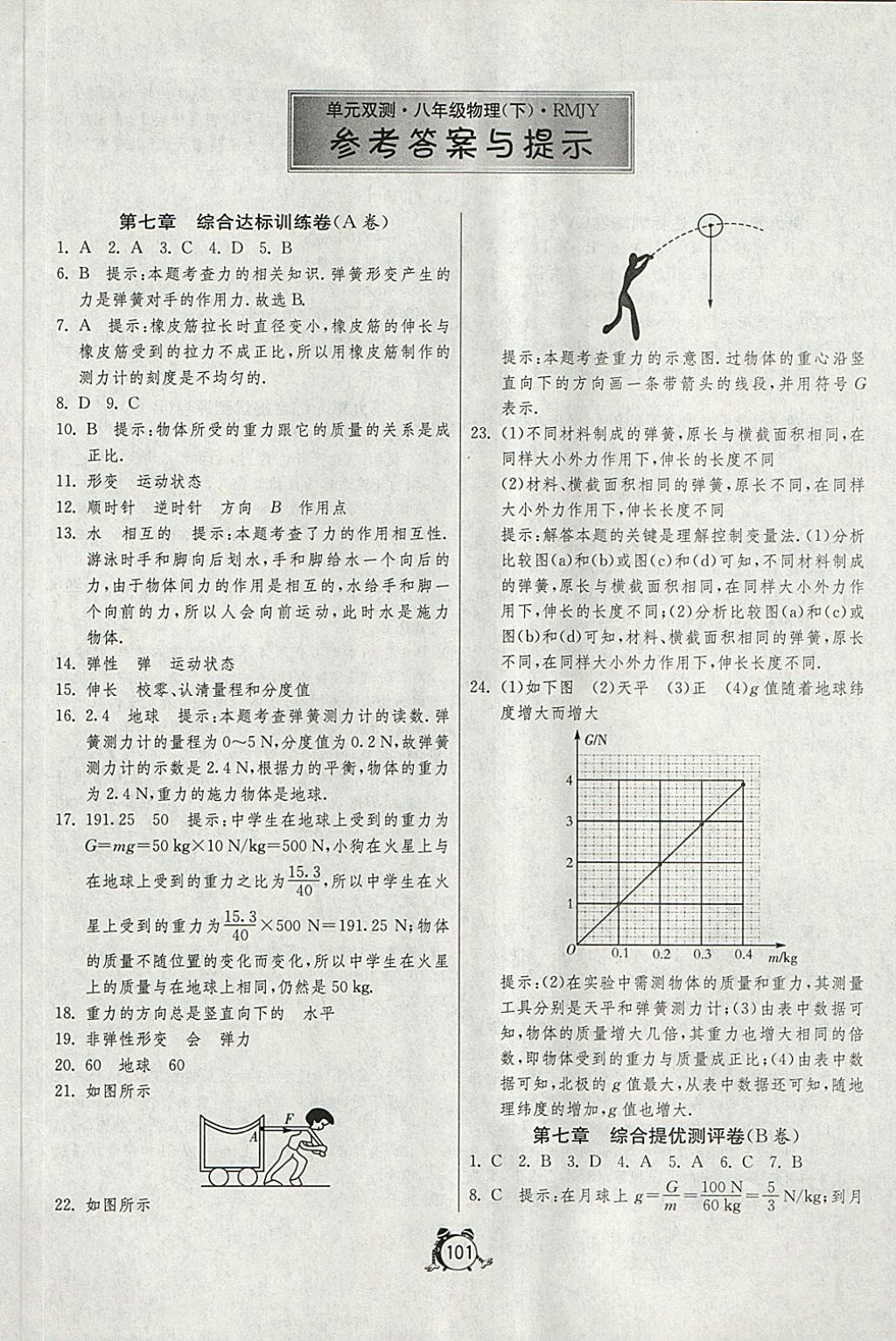 2018年單元雙測全程提優(yōu)測評卷八年級物理下冊人教版 第1頁