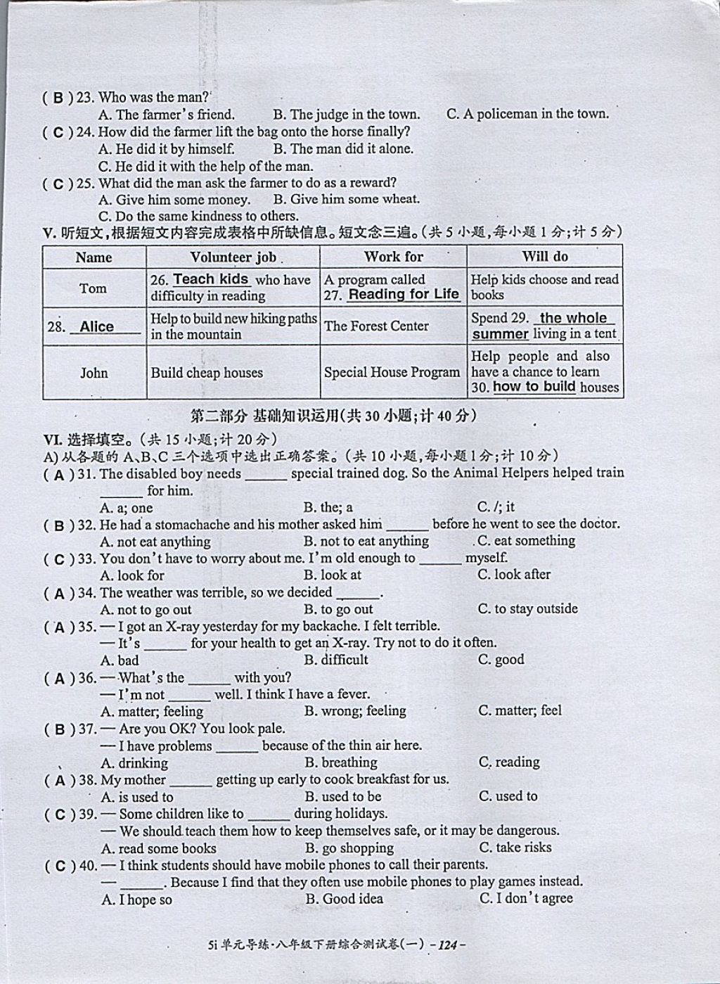 2018年5i英語單元導(dǎo)練八年級英語下冊人教版 第62頁