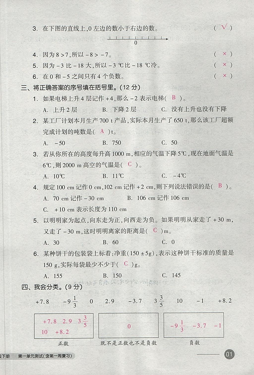 2018年全品小復(fù)習(xí)六年級數(shù)學(xué)下冊人教版 第2頁