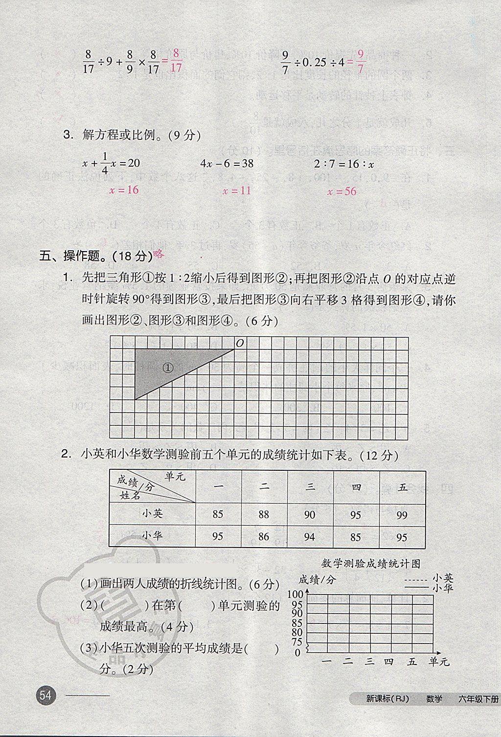 2018年全品小复习六年级数学下册人教版 第107页