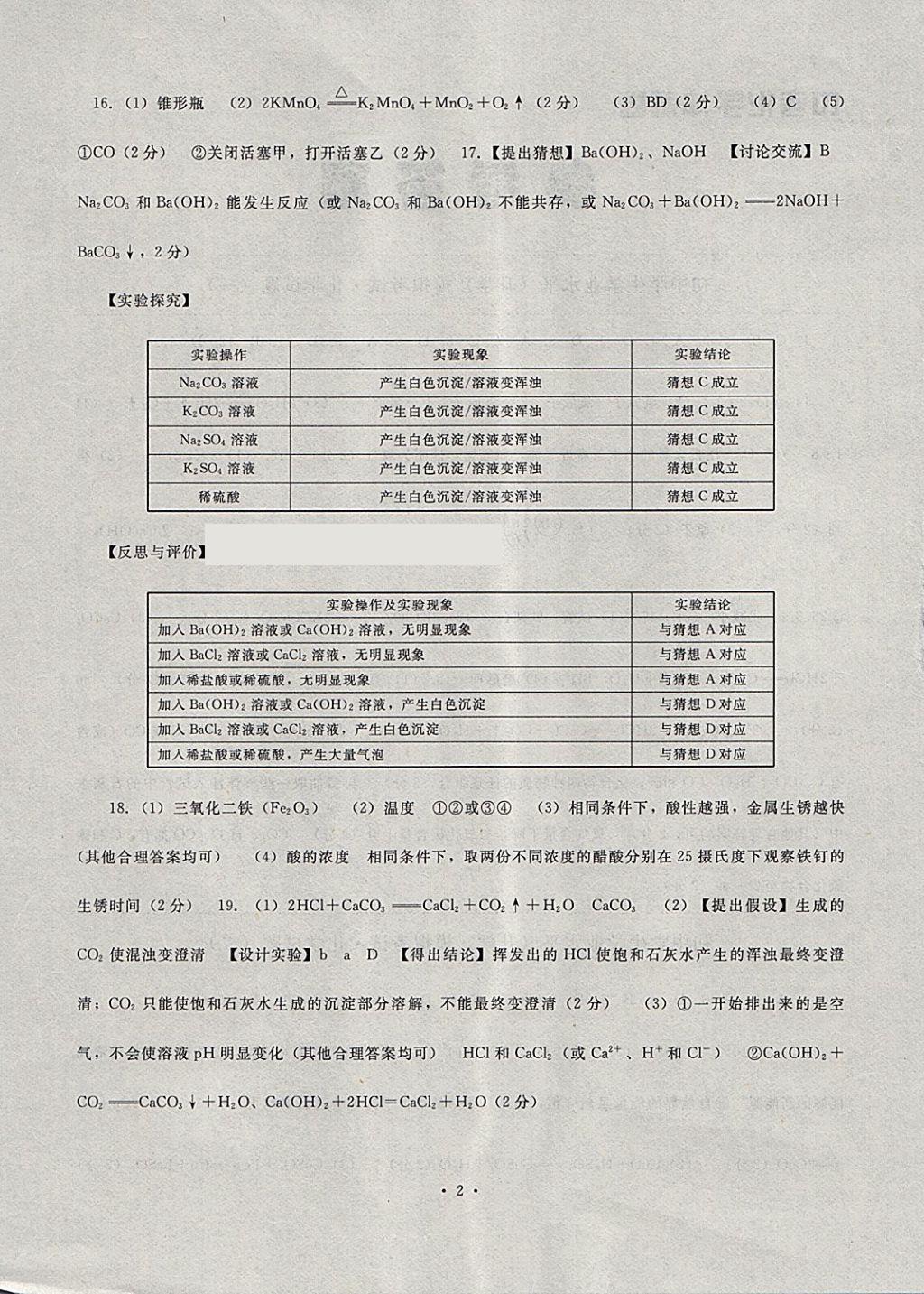 2018年中考冲刺化学 第2页