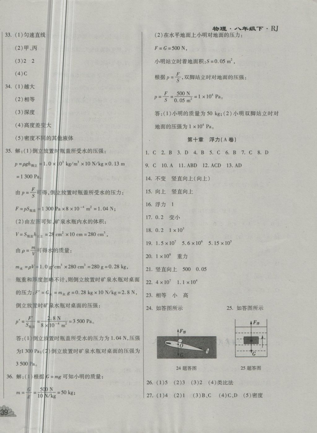 2018年千里馬單元測(cè)試卷八年級(jí)物理下冊(cè)人教版 第6頁(yè)