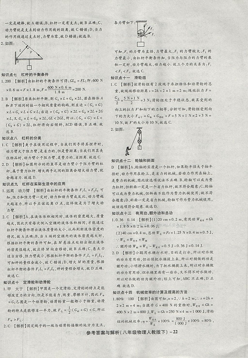 2018年练考通全优卷八年级物理下册人教版 第22页