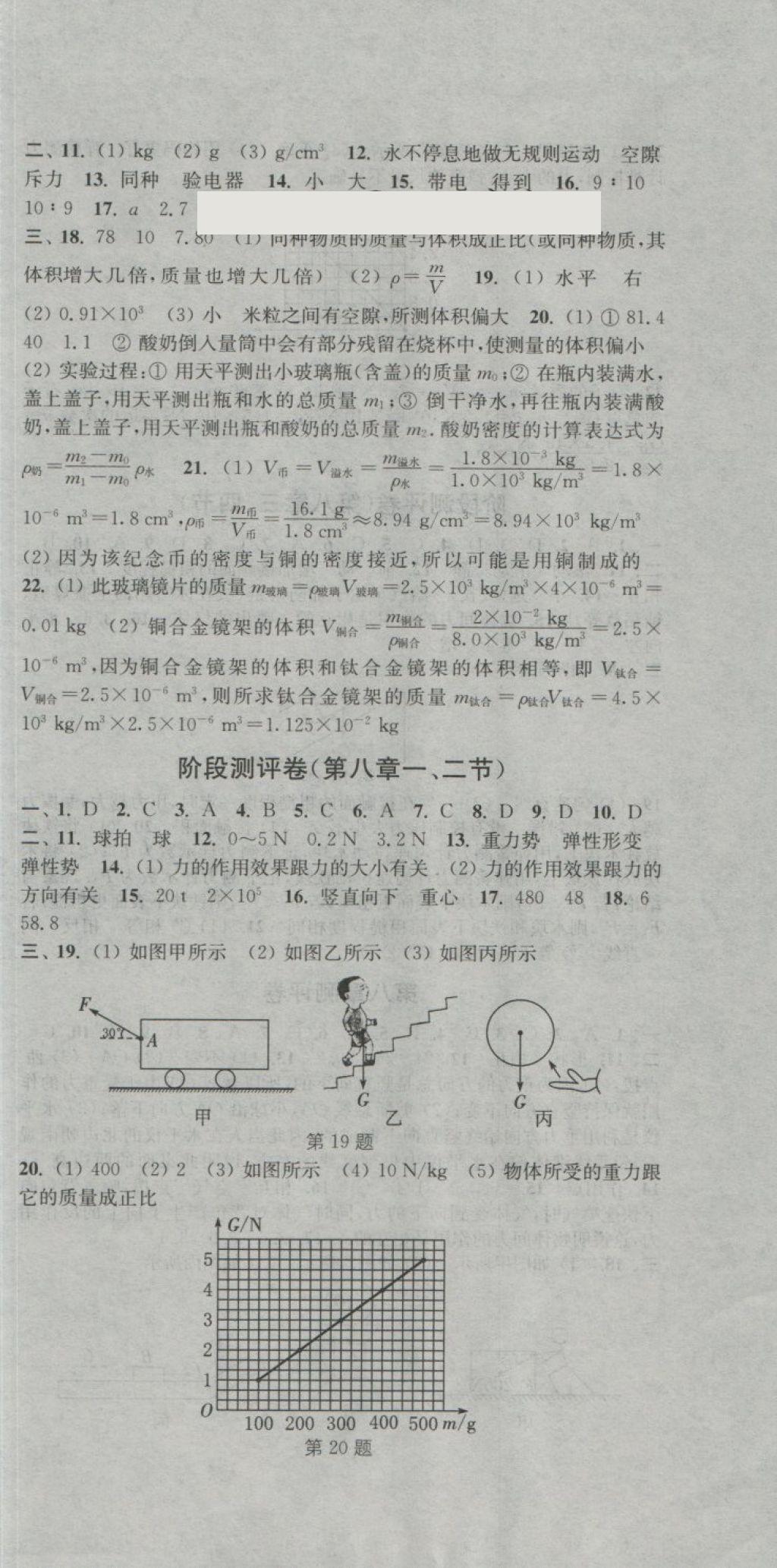 2018年通城學(xué)典初中全程測(cè)評(píng)卷八年級(jí)物理下冊(cè)蘇科版 第3頁(yè)