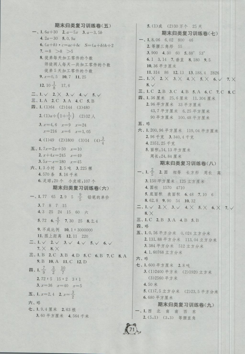 2018年名牌牛皮卷提优名卷六年级数学下册江苏版 第3页