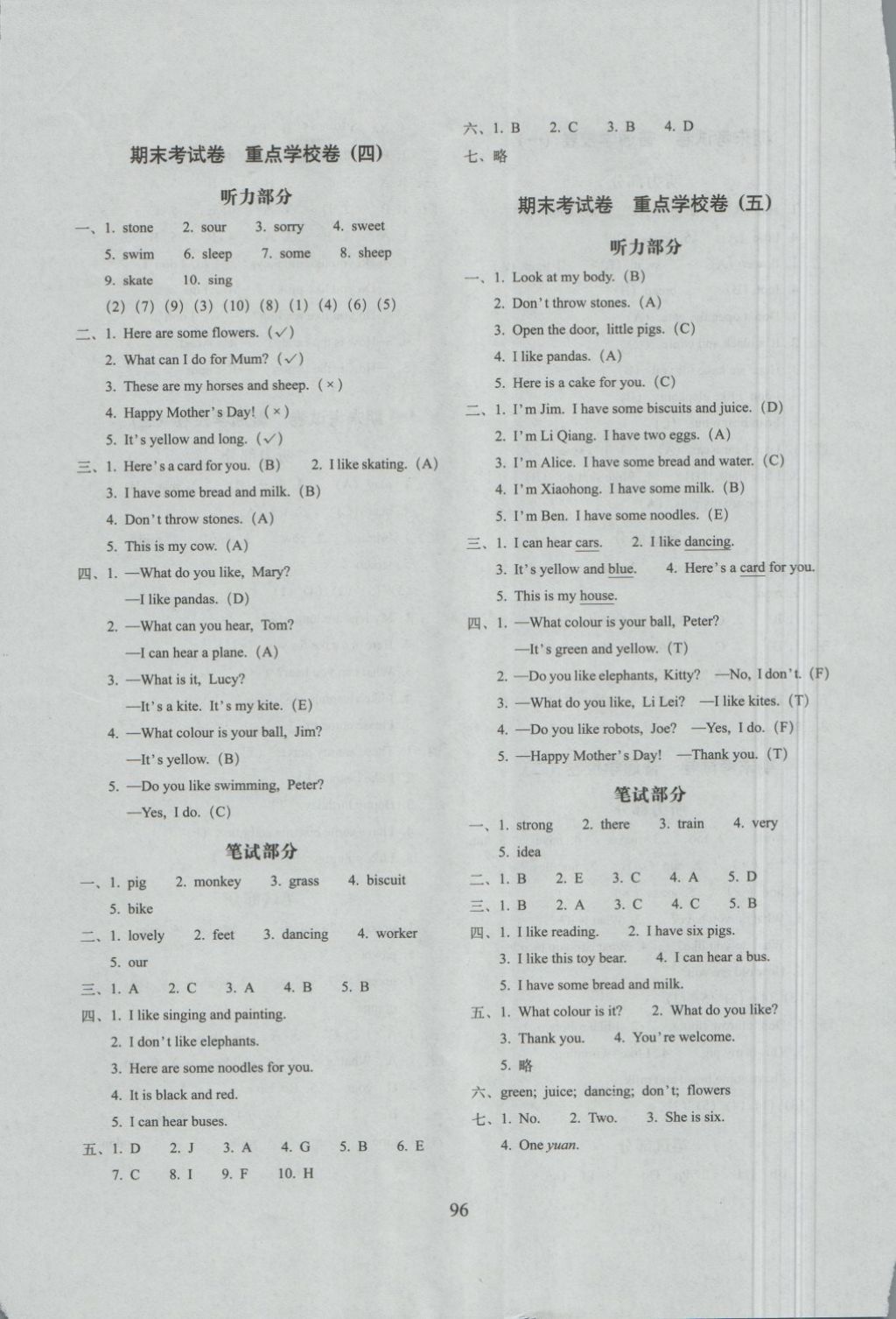 2018年期末沖刺100分完全試卷三年級英語下冊牛津英語一起、三起 第8頁