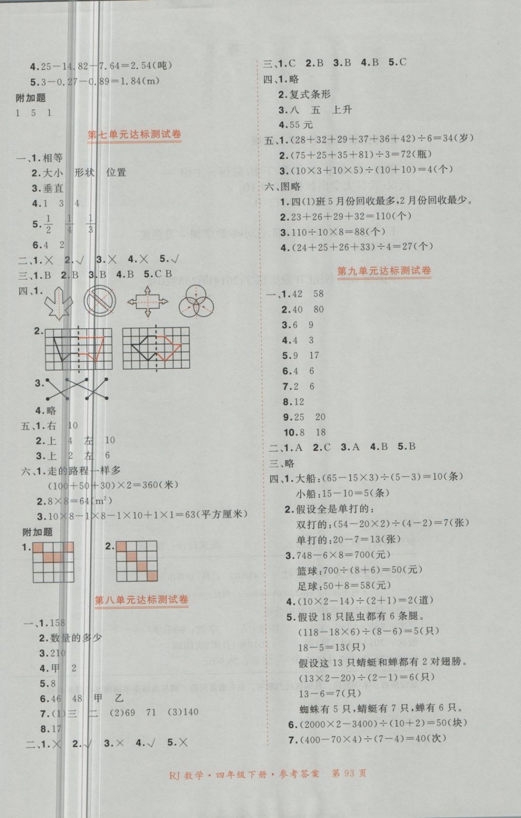 2018年贏在100單元測(cè)評(píng)卷四年級(jí)數(shù)學(xué)下冊(cè)人教版 第5頁(yè)