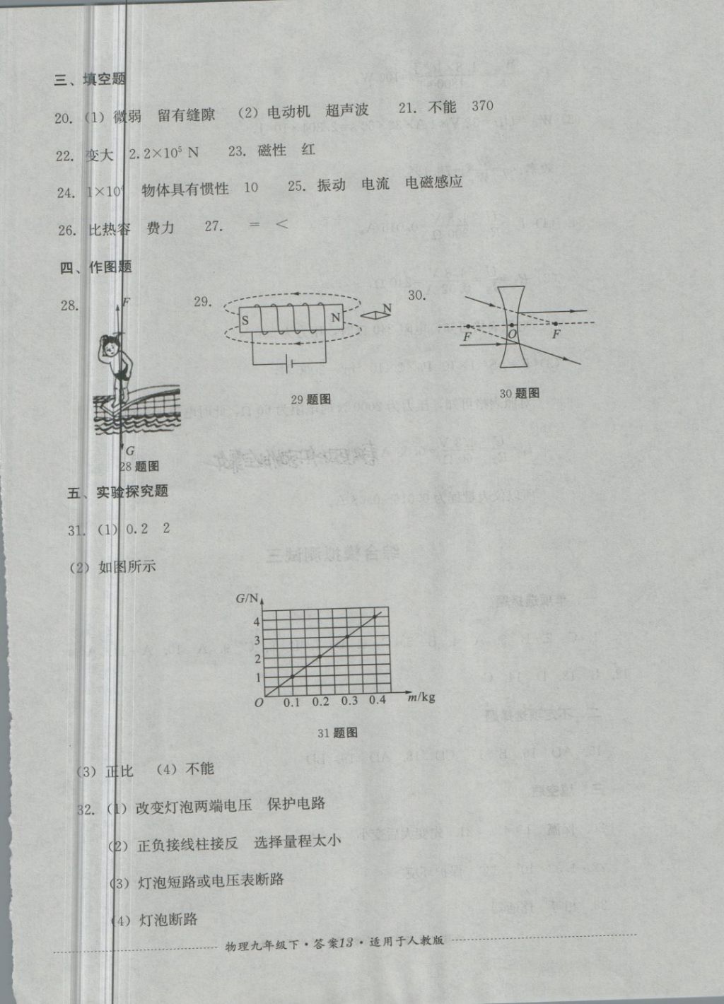 2018年單元測試九年級(jí)物理下冊人教版四川教育出版社 第13頁