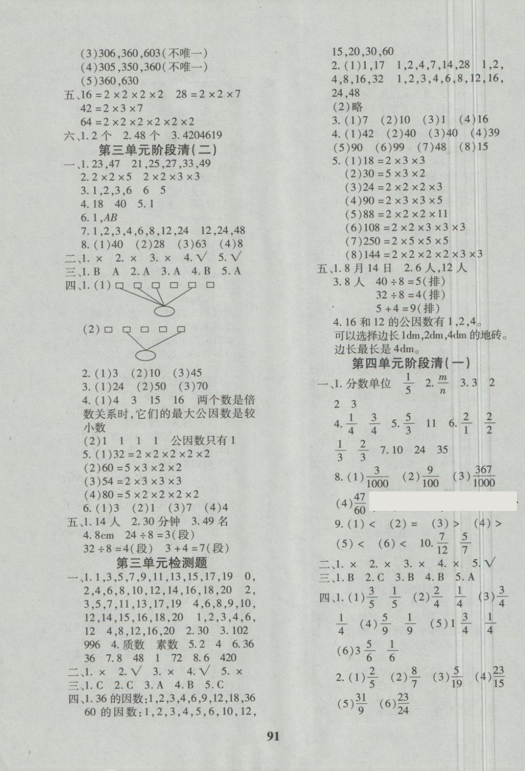 2018年教育世家狀元卷五年級數(shù)學(xué)下冊蘇教版 第3頁