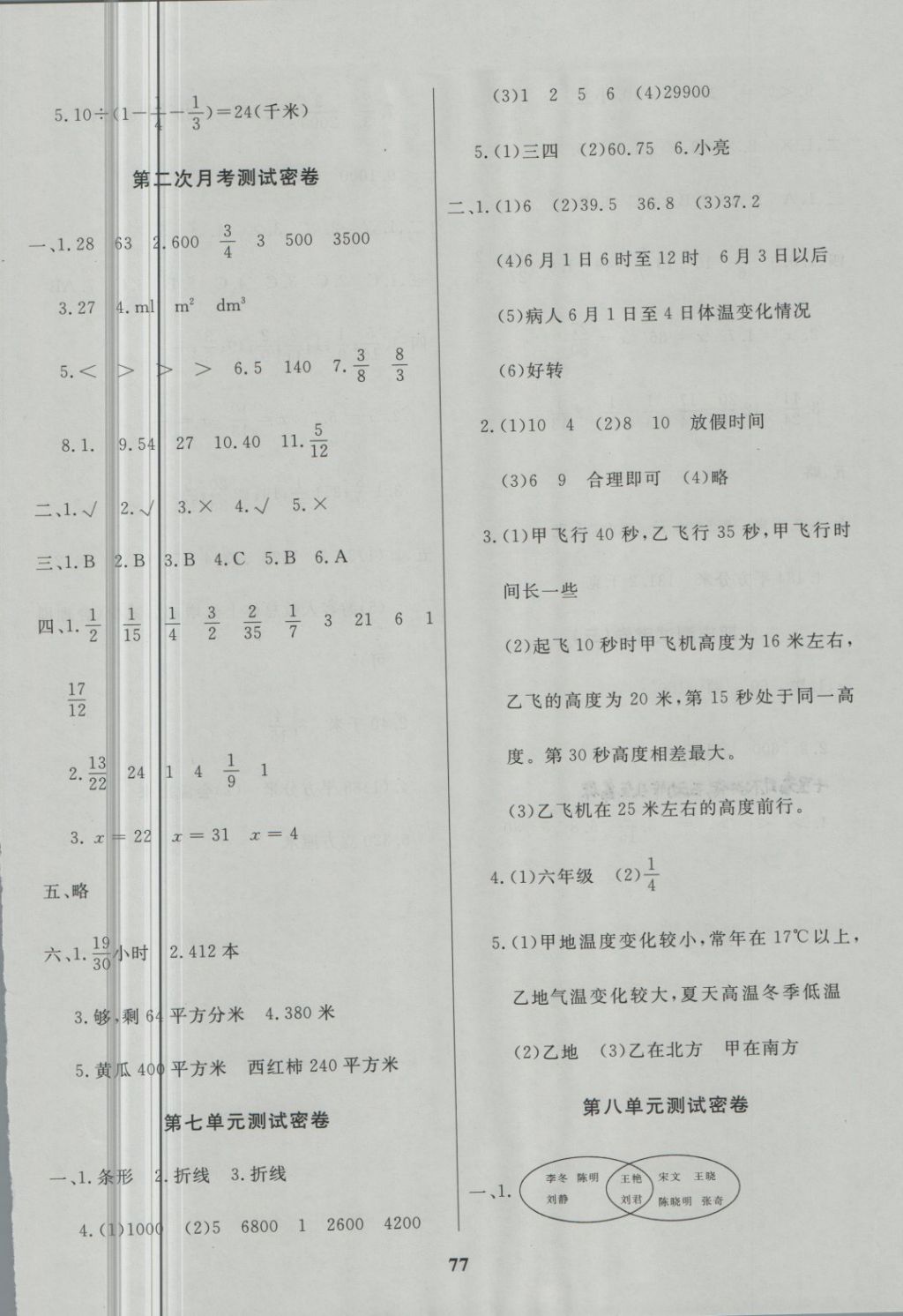 2018年沖刺100分達標(biāo)測試卷五年級數(shù)學(xué)下冊冀教版 第5頁