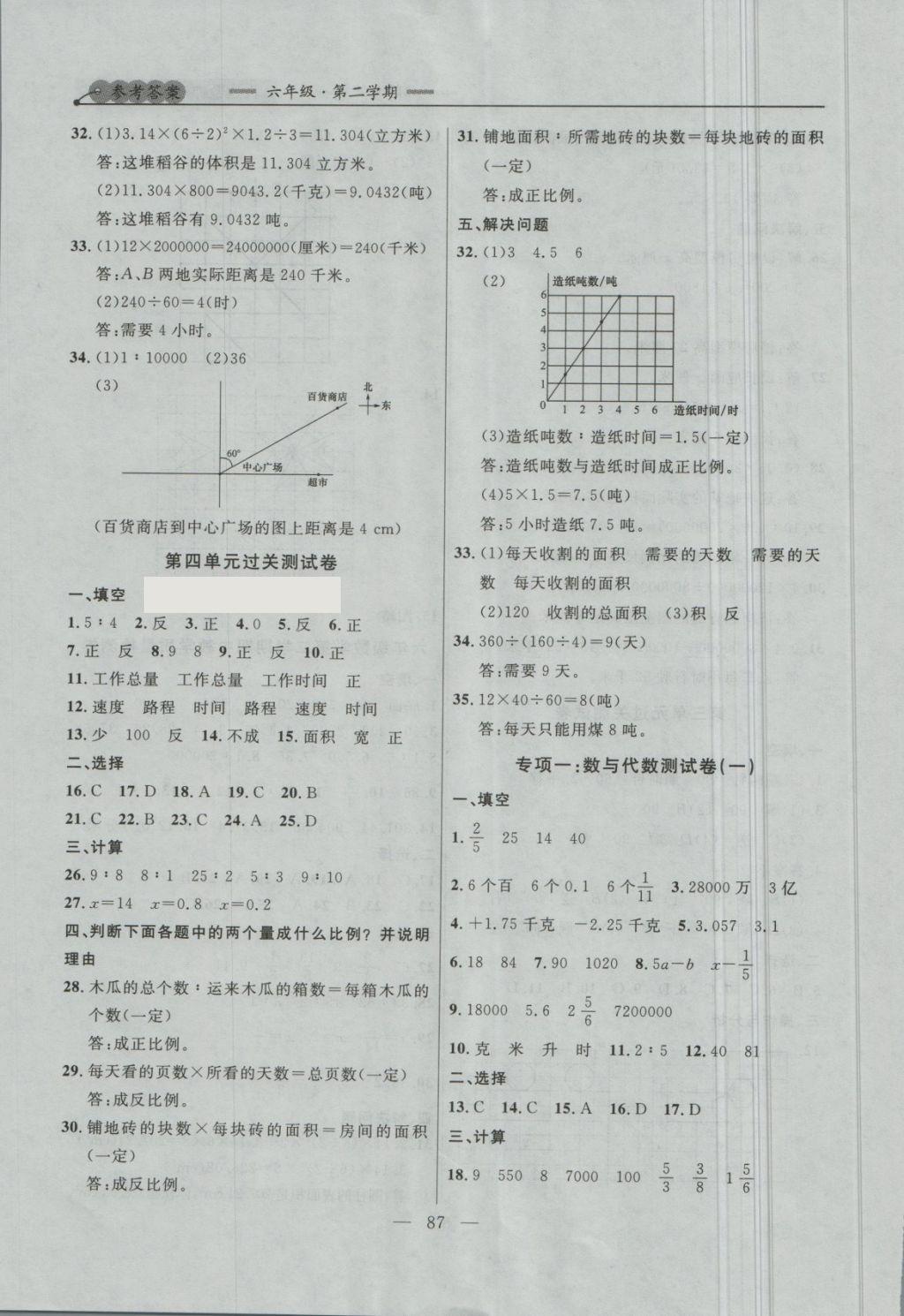 2018年大連金牌期末模擬試卷六年級(jí)數(shù)學(xué)第二學(xué)期 第7頁(yè)