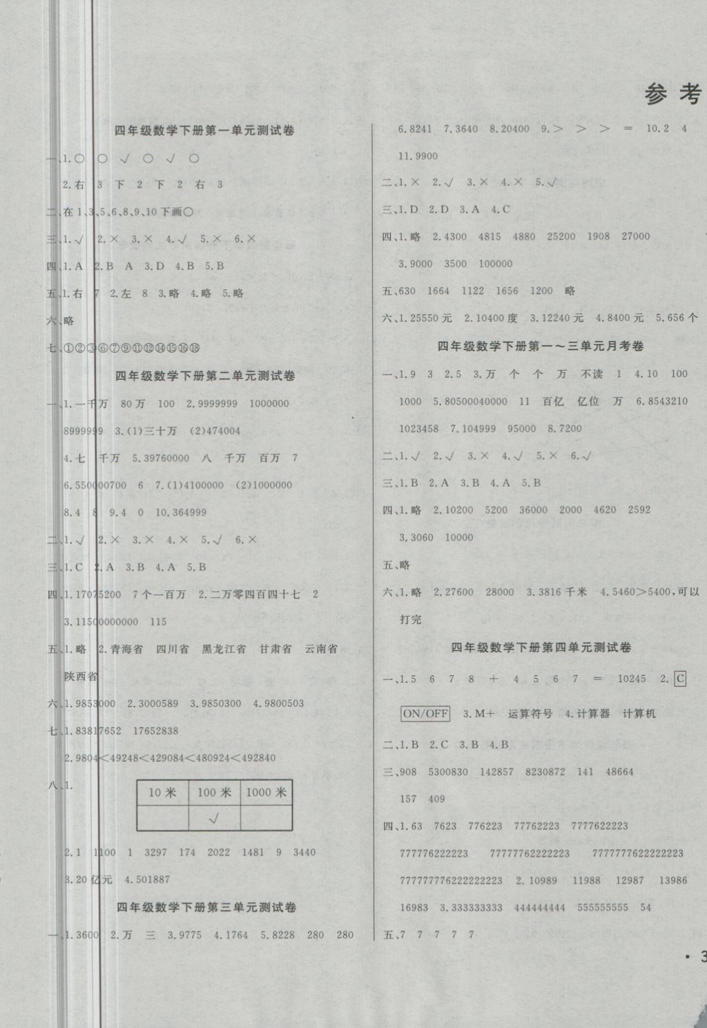 2018年黃岡小博士沖刺100分四年級數(shù)學(xué)下冊蘇教版 第1頁