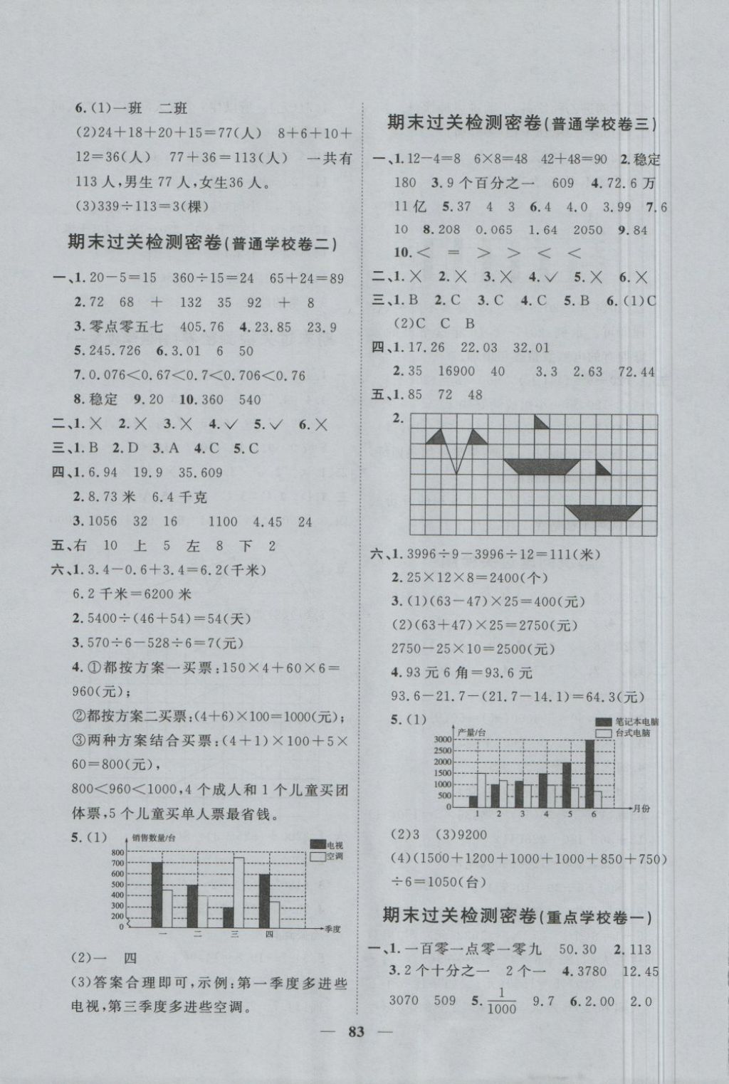 2018年一线名师全优好卷四年级数学下册人教版 第7页