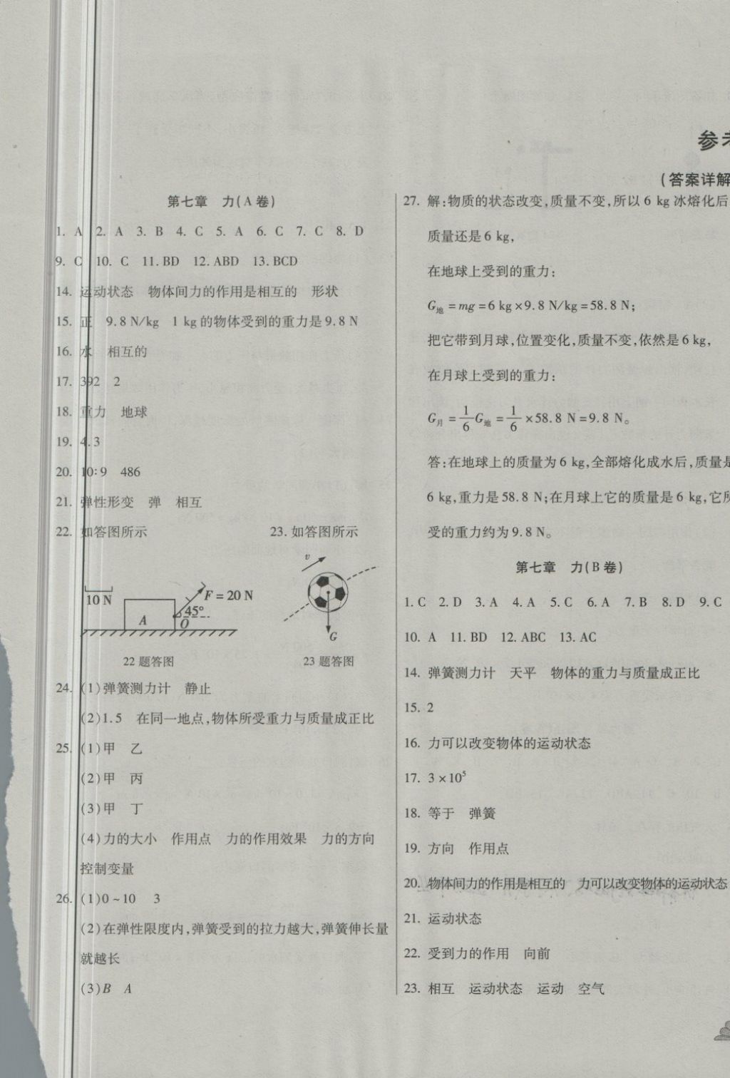 2018年千里馬單元測(cè)試卷八年級(jí)物理下冊(cè)人教版 第1頁