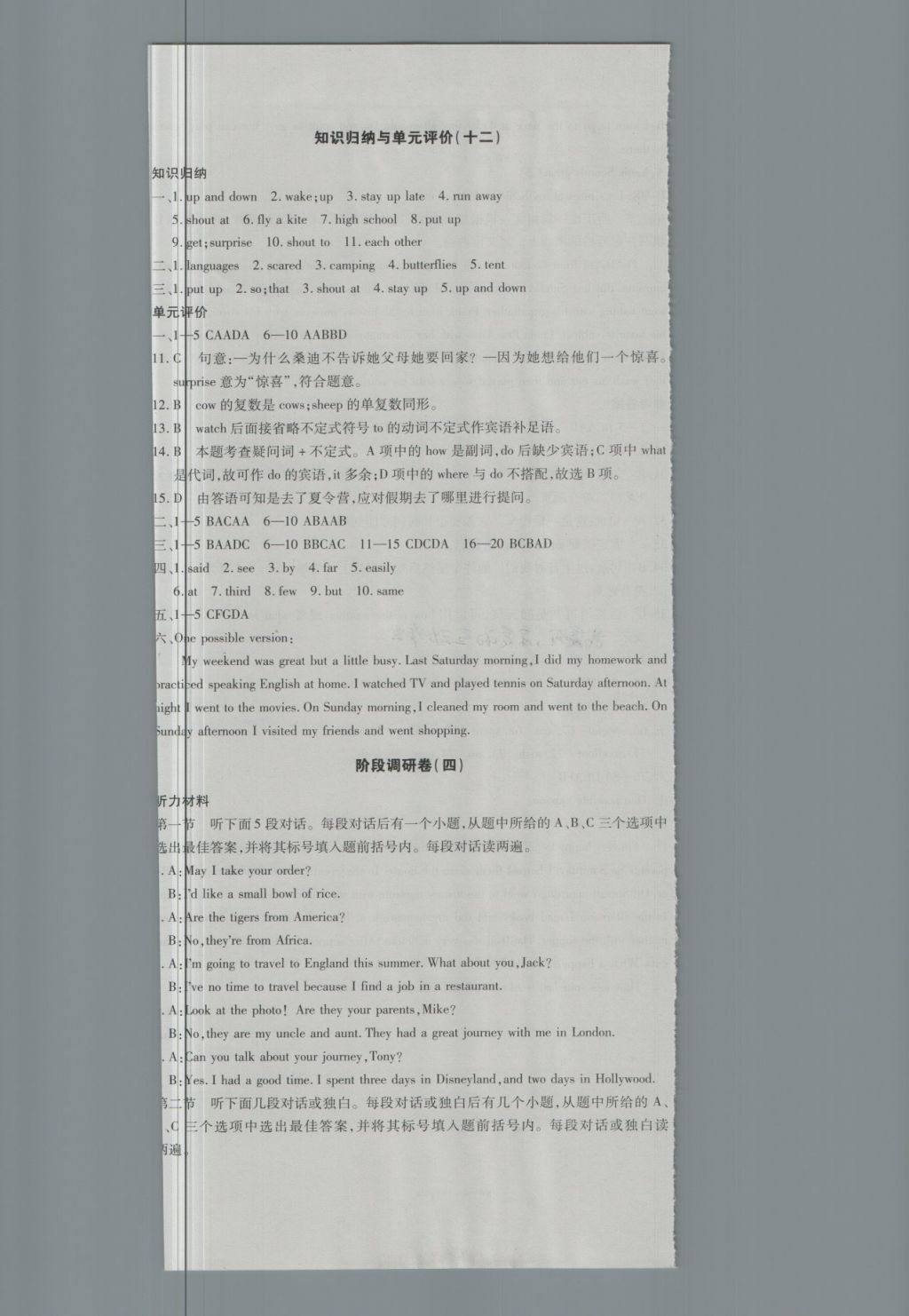 2018年核心金考卷七年級(jí)英語(yǔ)下冊(cè)人教版 第19頁(yè)